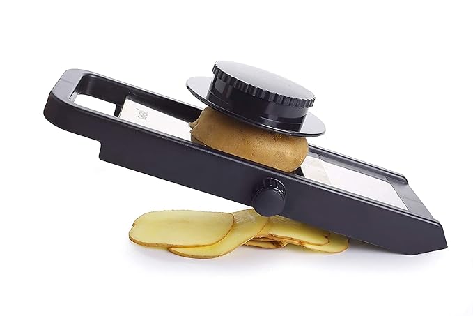 Ganesh Adjustable Plastic Slicer, 1-Piece, Black/Silver