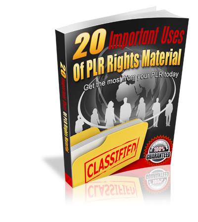 20 Important Uses Of PLR Rights Material