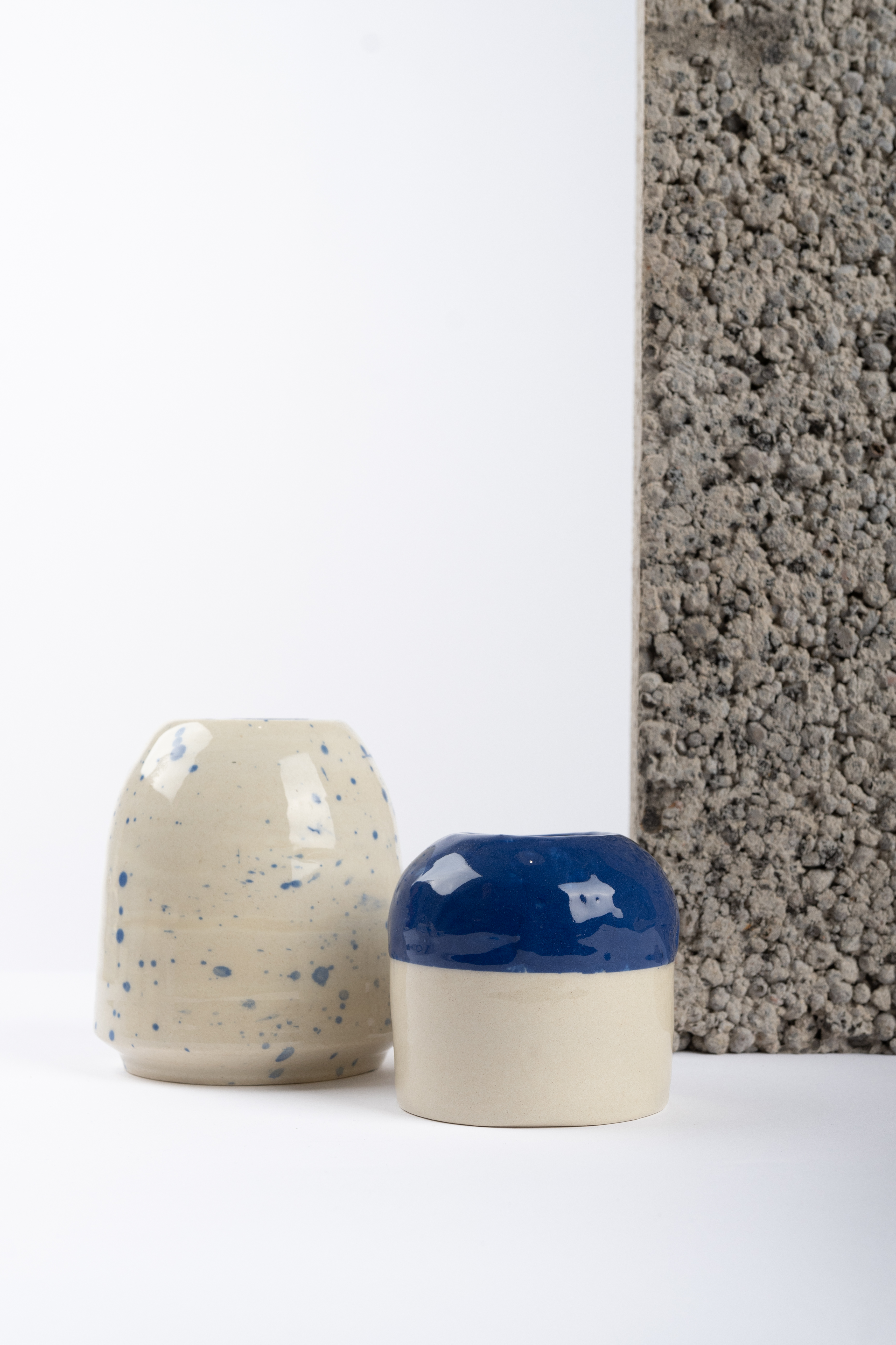 Mėlyna -  Balta vaza mini