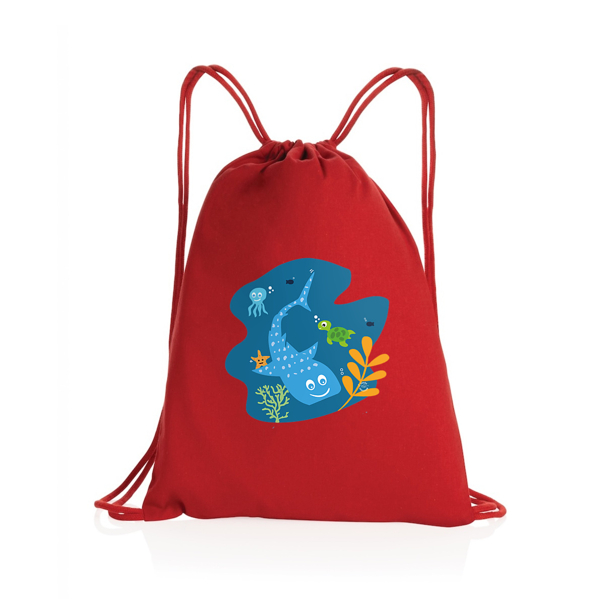 Sac à cordelettes en coton et polyester recyclé