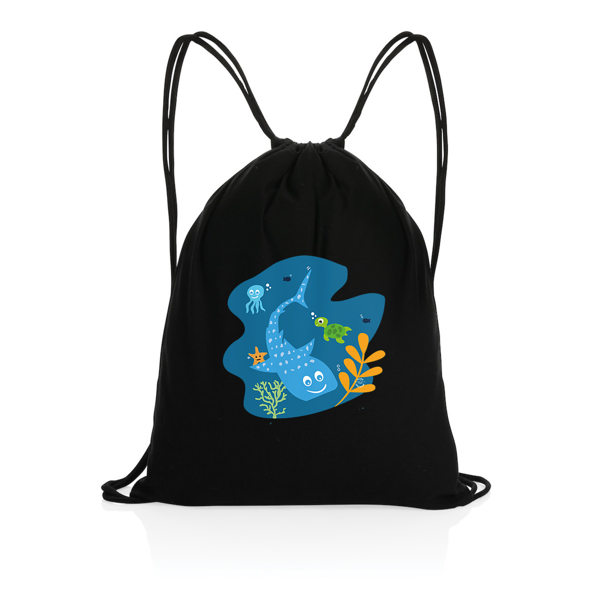 Sac à cordelettes en coton et polyester recyclé