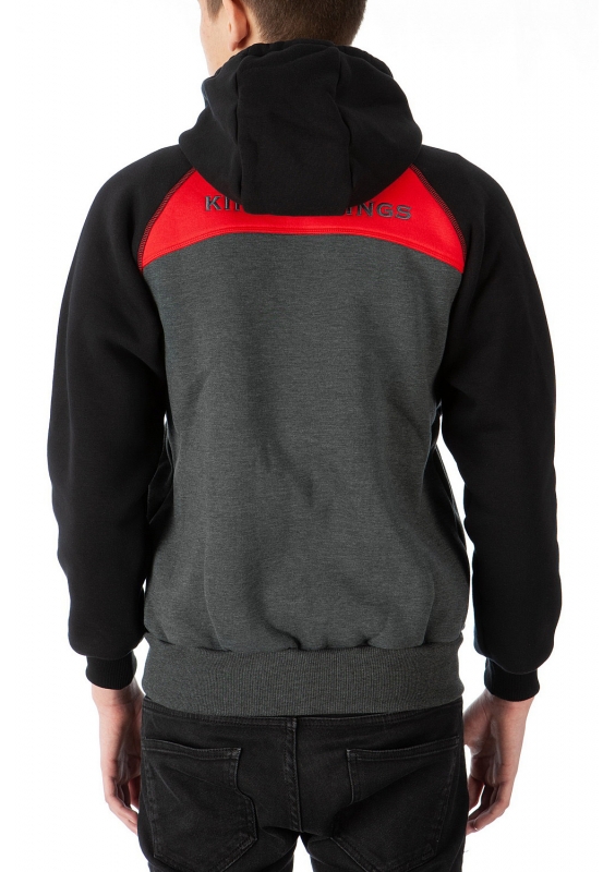 Gray Hoodie with Red details 