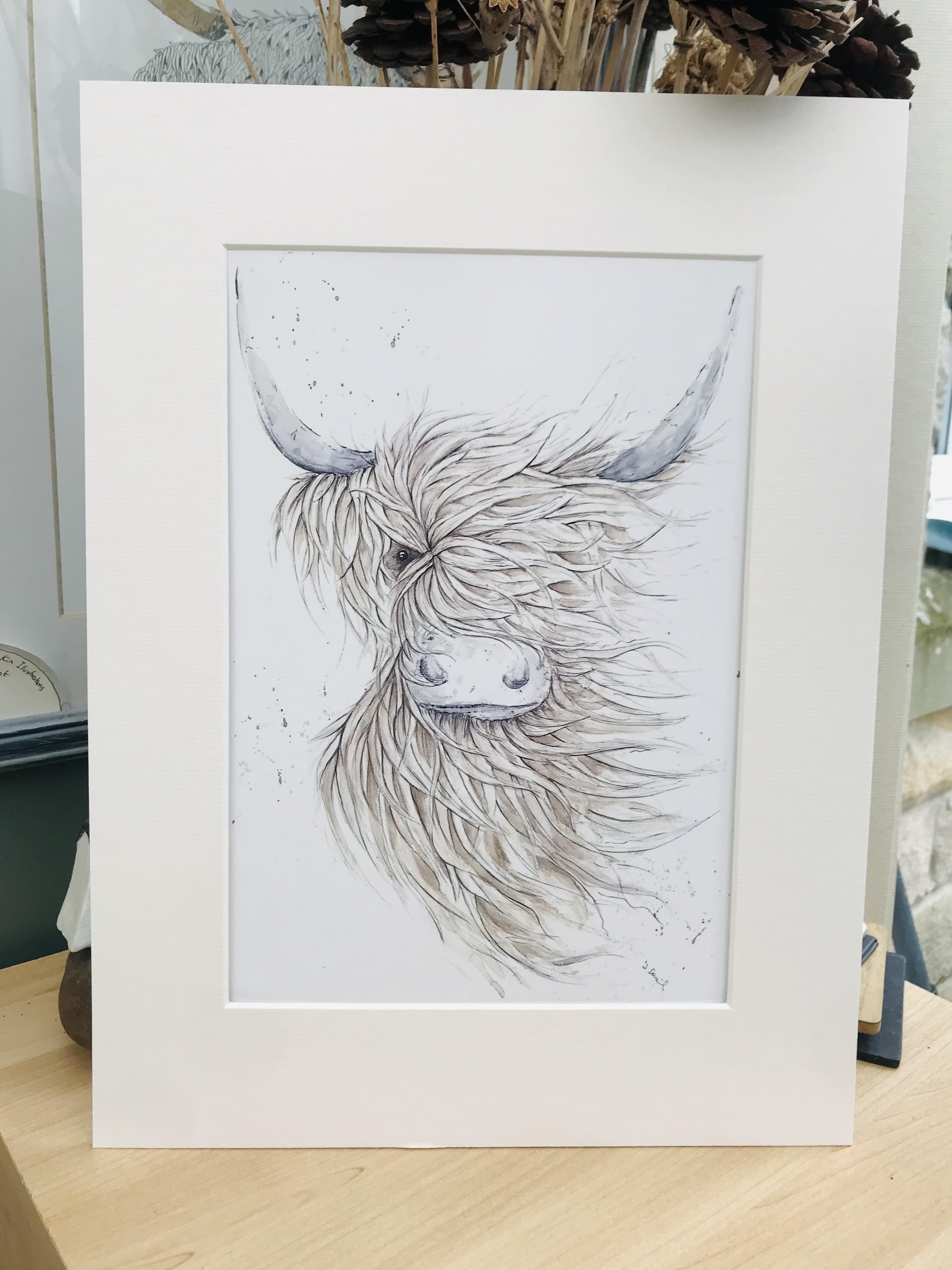 'Windy Cow' Print