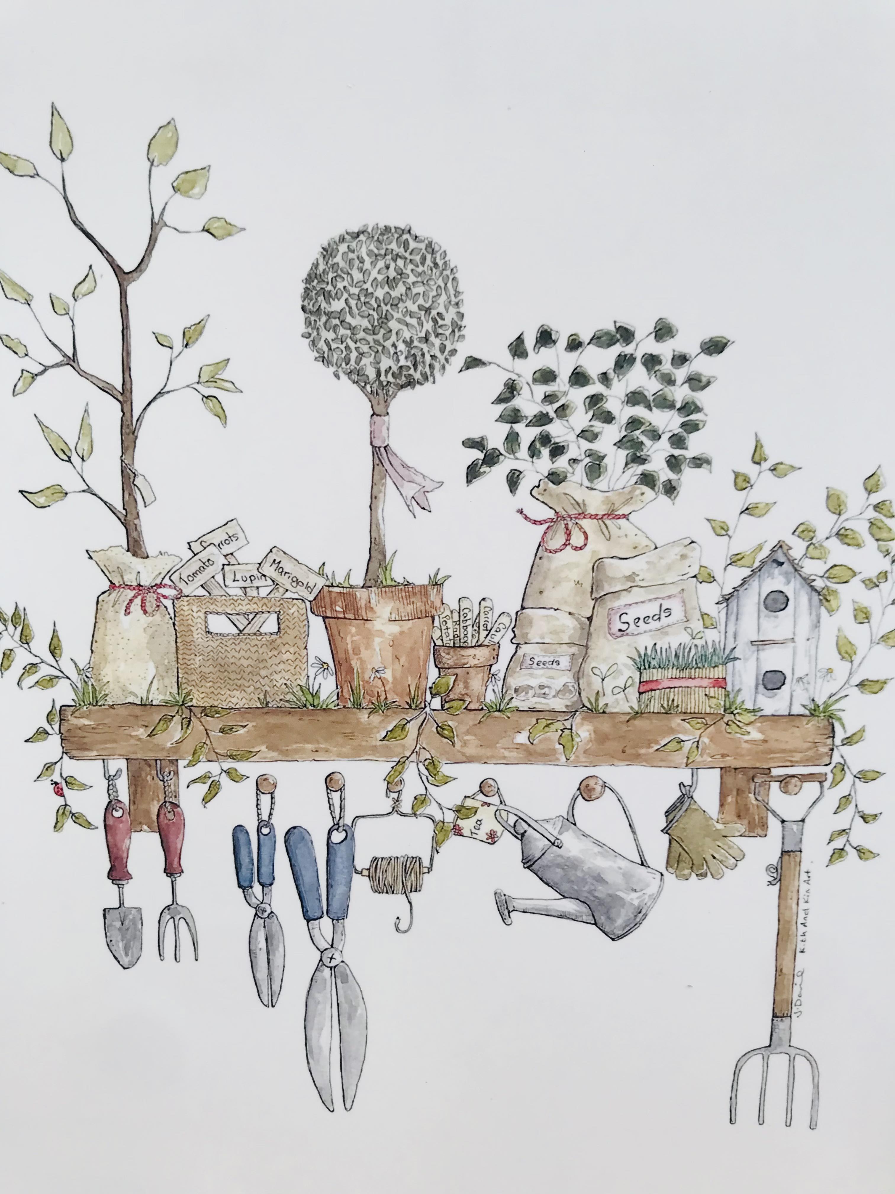 'The Gardeners Shelf' Print