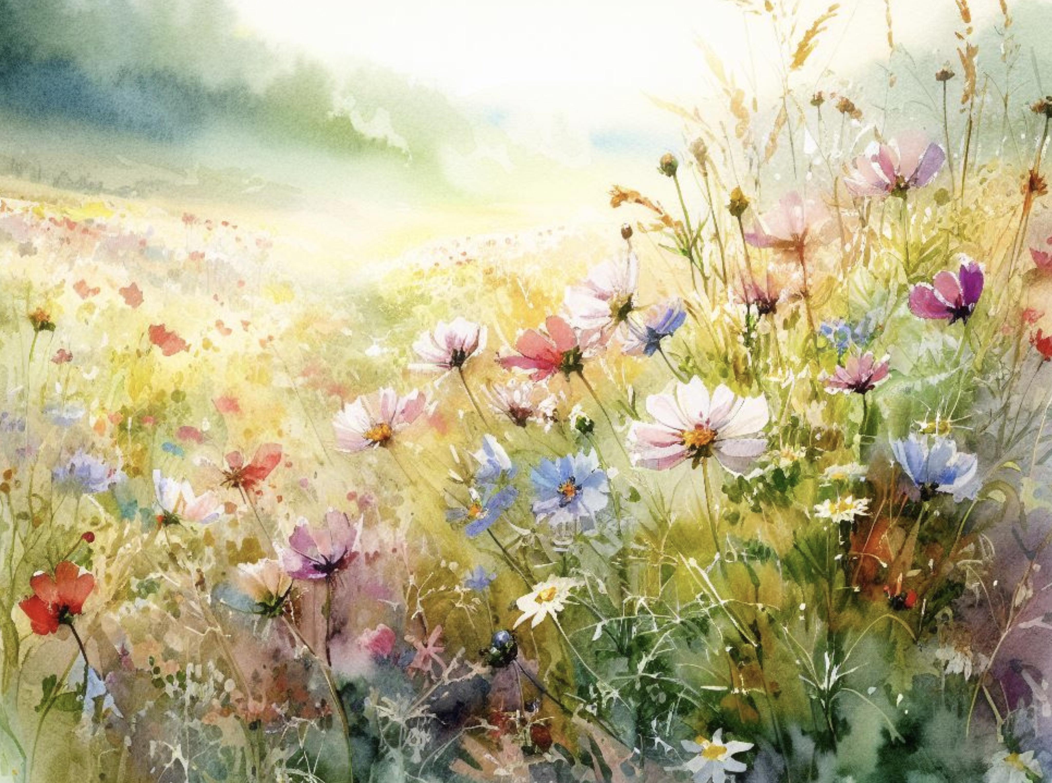 'Mid Summer Meadow' A4 Print