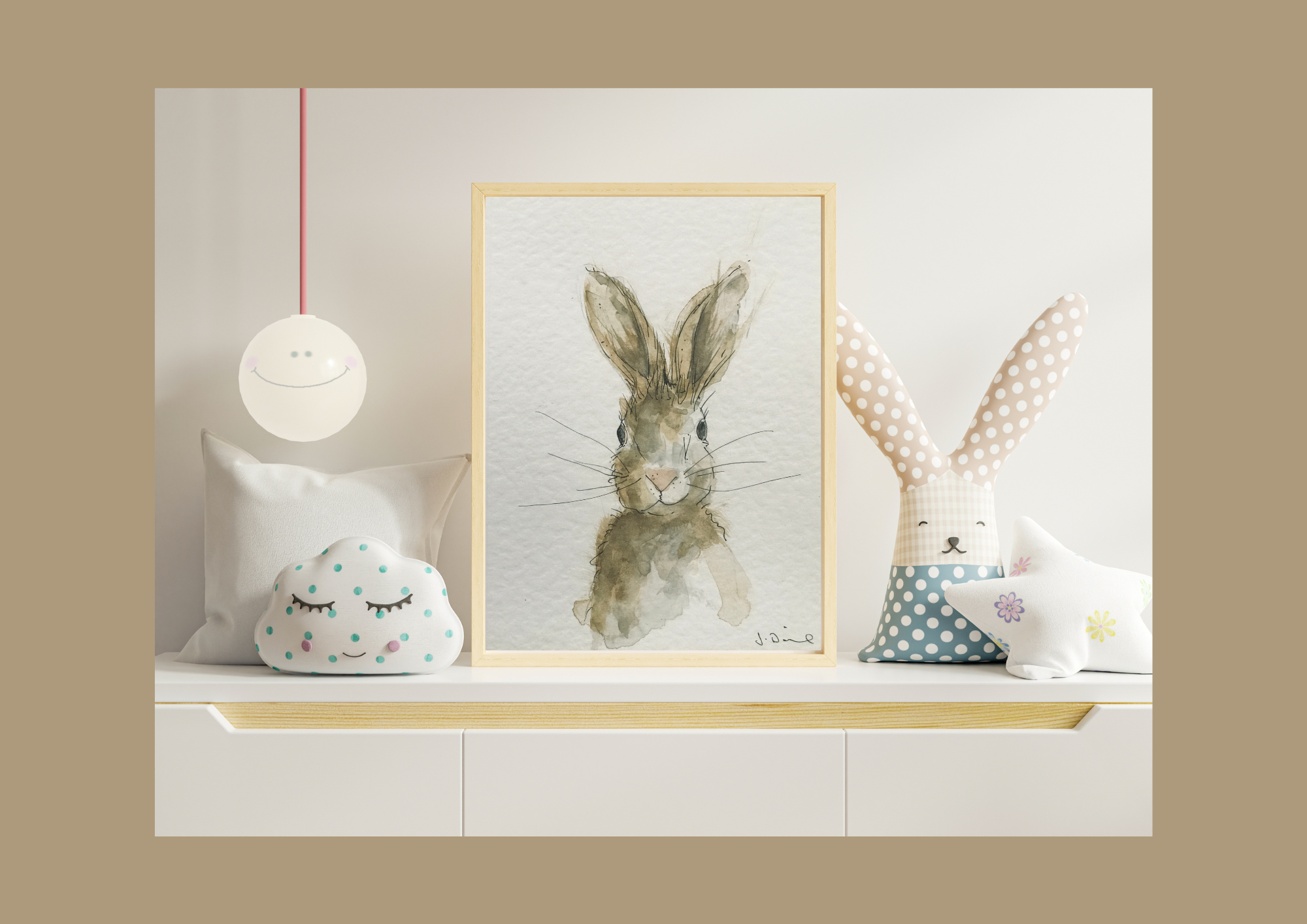 'Tilly' Rabbit Print