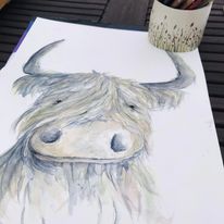 Highland Cow Art Print
