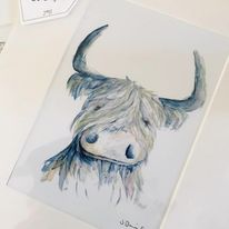 Highland Cow Art Print