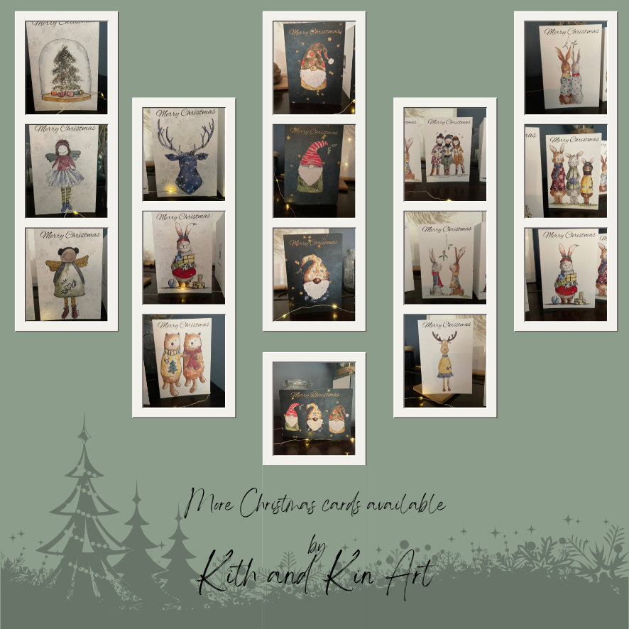 'Blue Reindeer' Snowflake background.