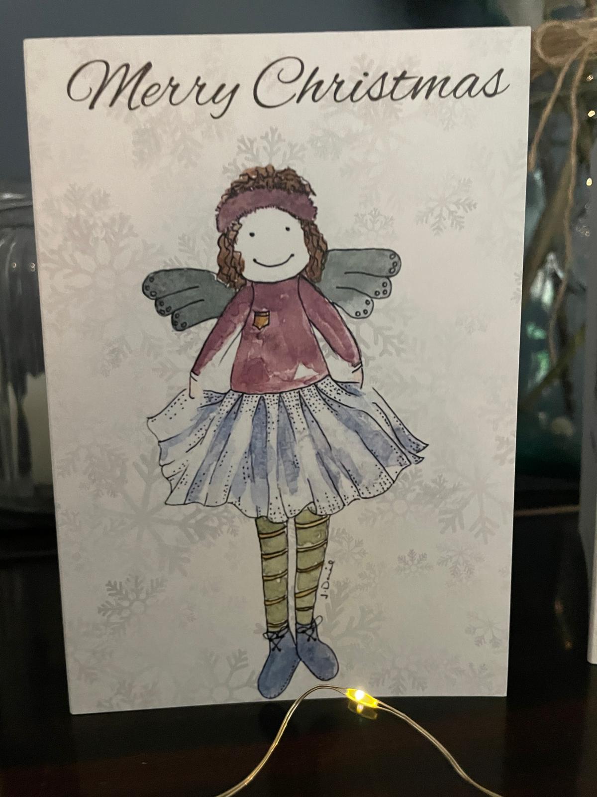 'Pink Fairy' Snowflake background.