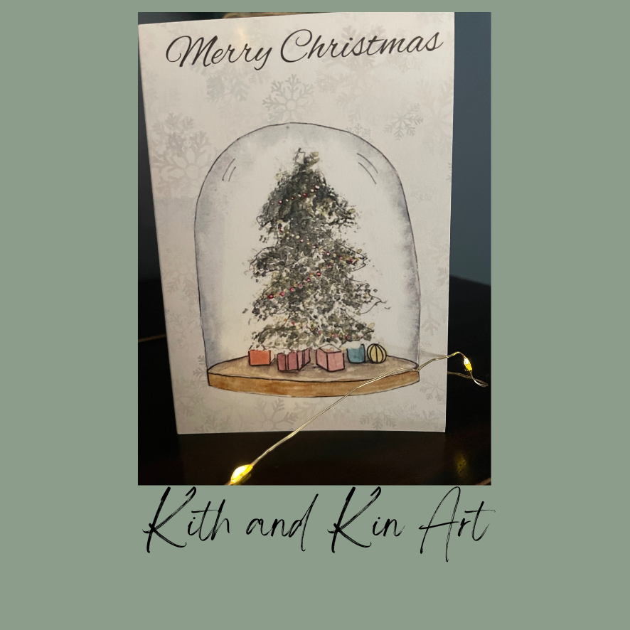 'Snow globe' Snowflake background.