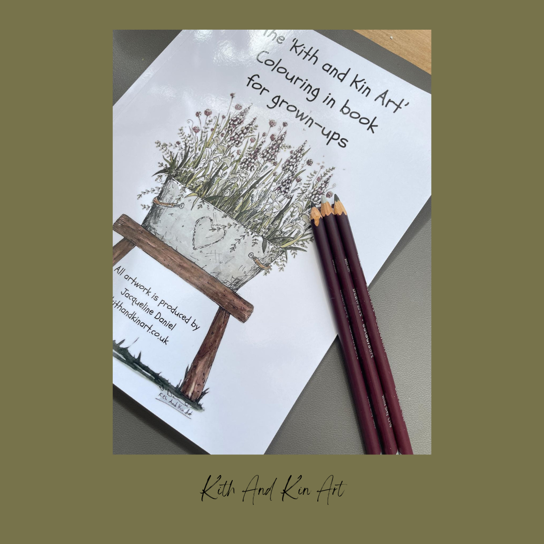 The 'Kith and Kin Art' Colouring in book for grown-ups