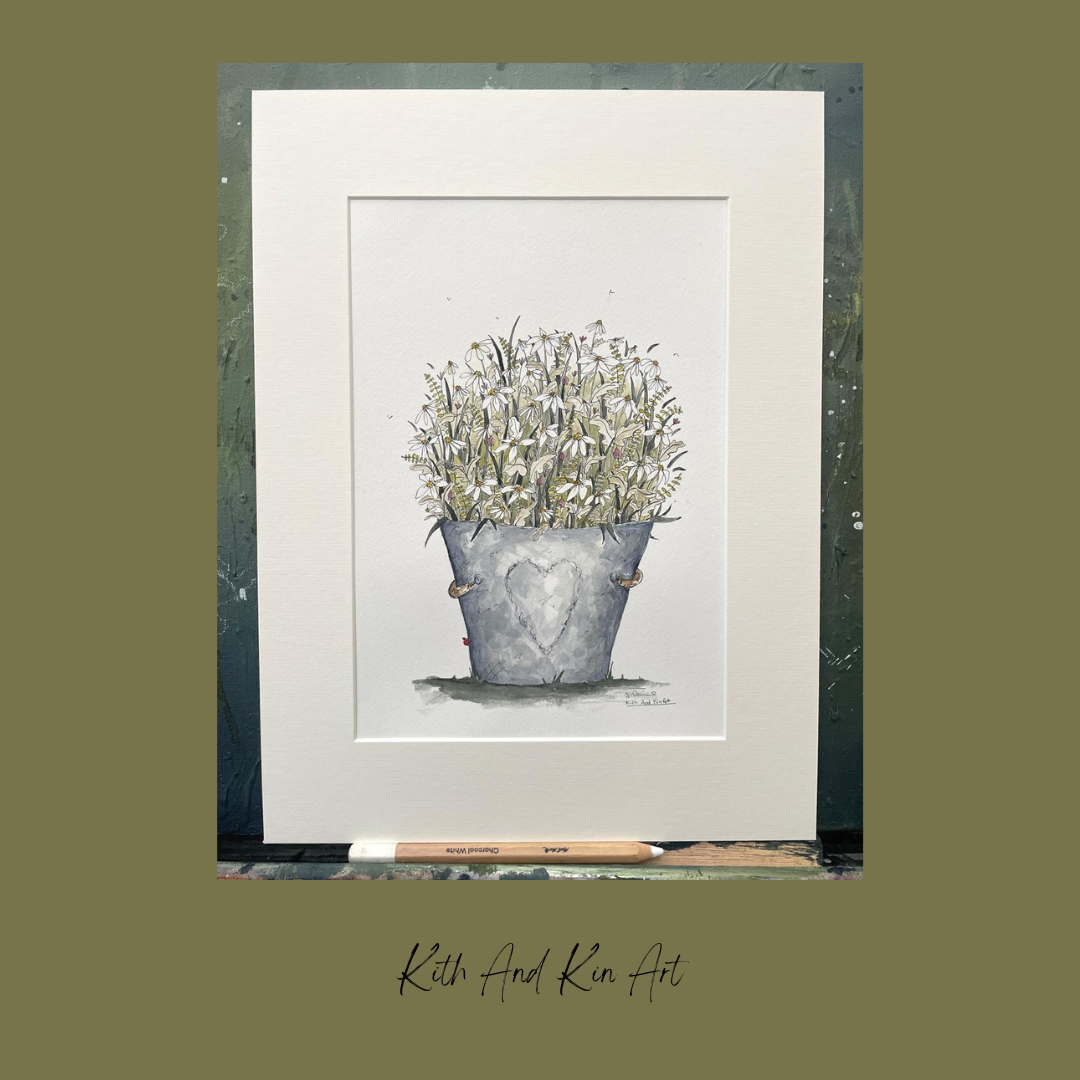 'Daisies Tin Pot'