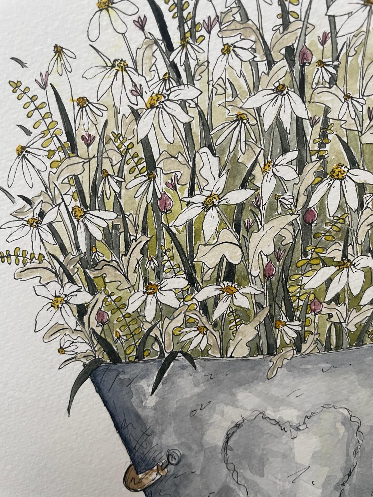 'Daisies Tin Pot'