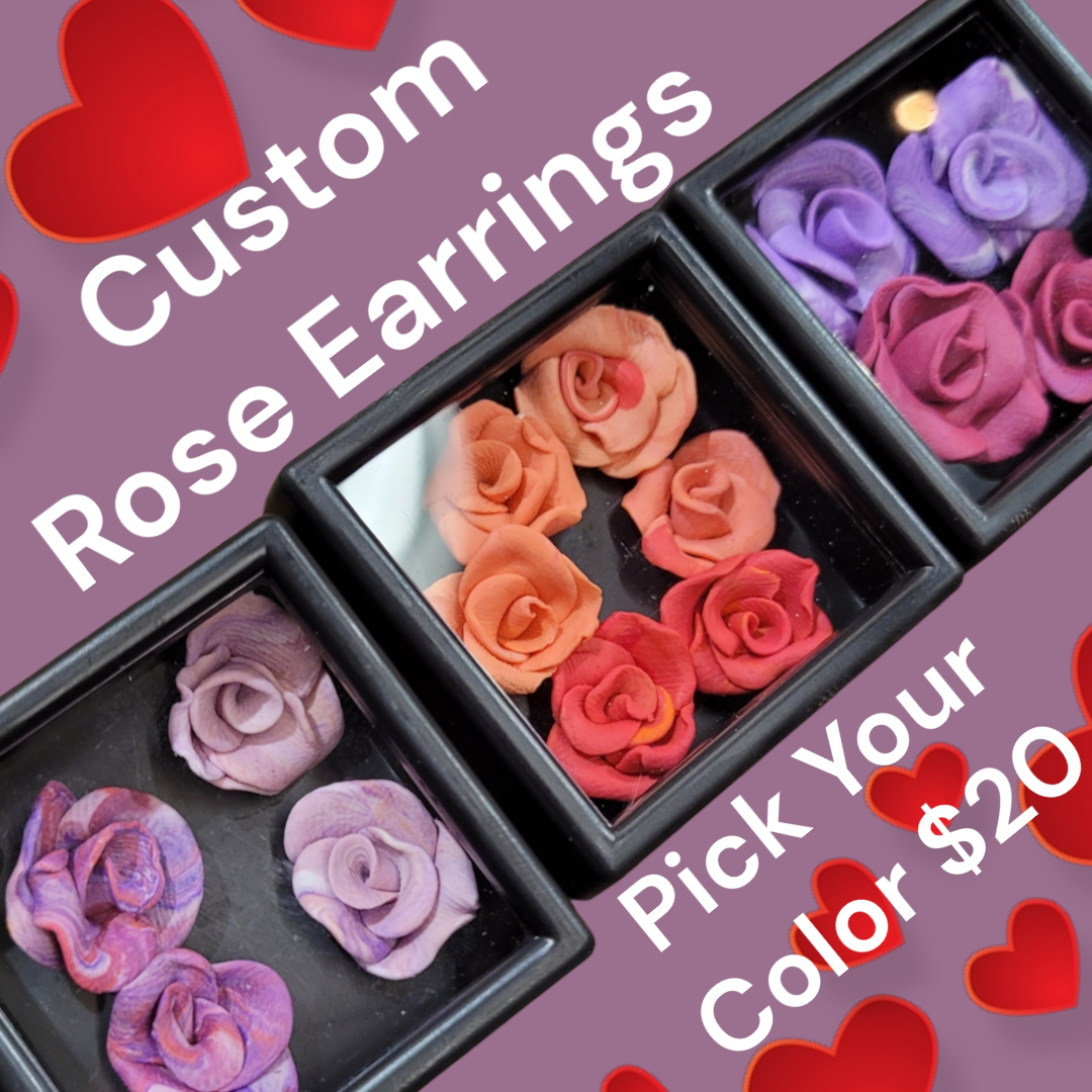 Custom Rose Earrings