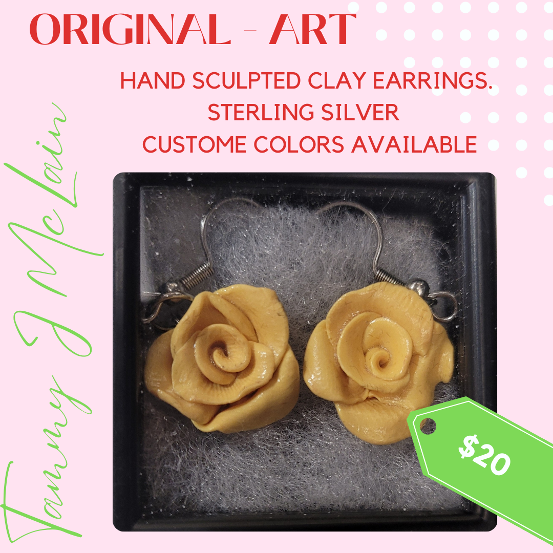 Custom Rose Earrings