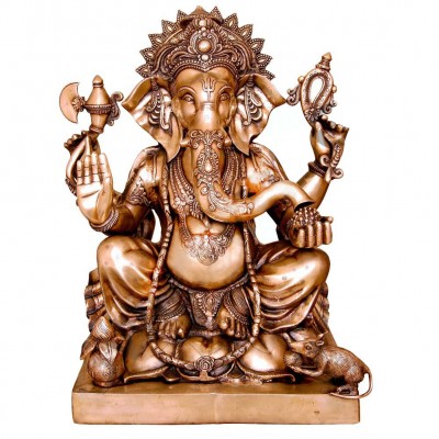 Large Size Hindu God Statue Ganesha Ganpati Big Home Decor Idol Murti 2.5 Feet #PIG-1012