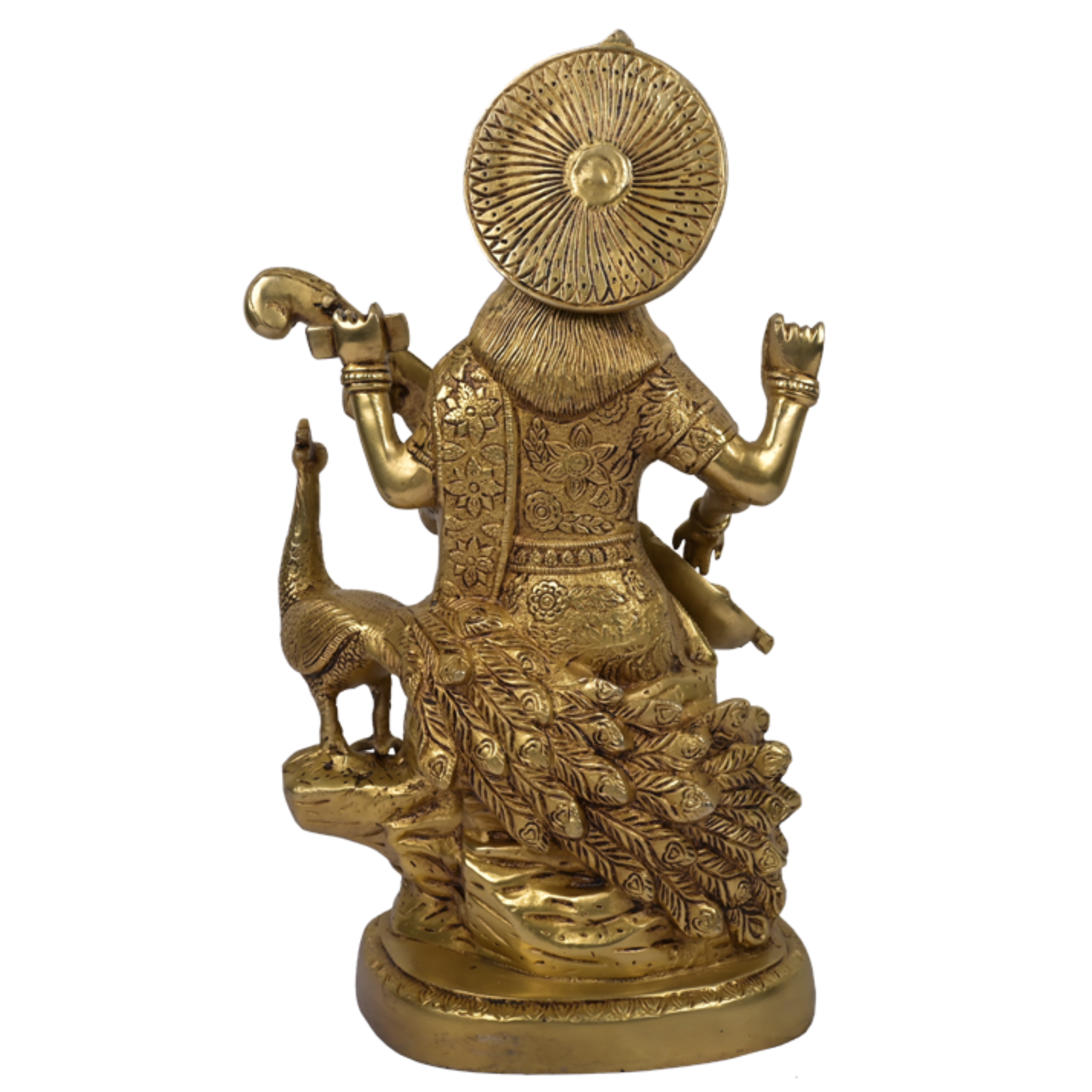Lord Saraswati Sitting On Hans Brass Statue #PIS-3002