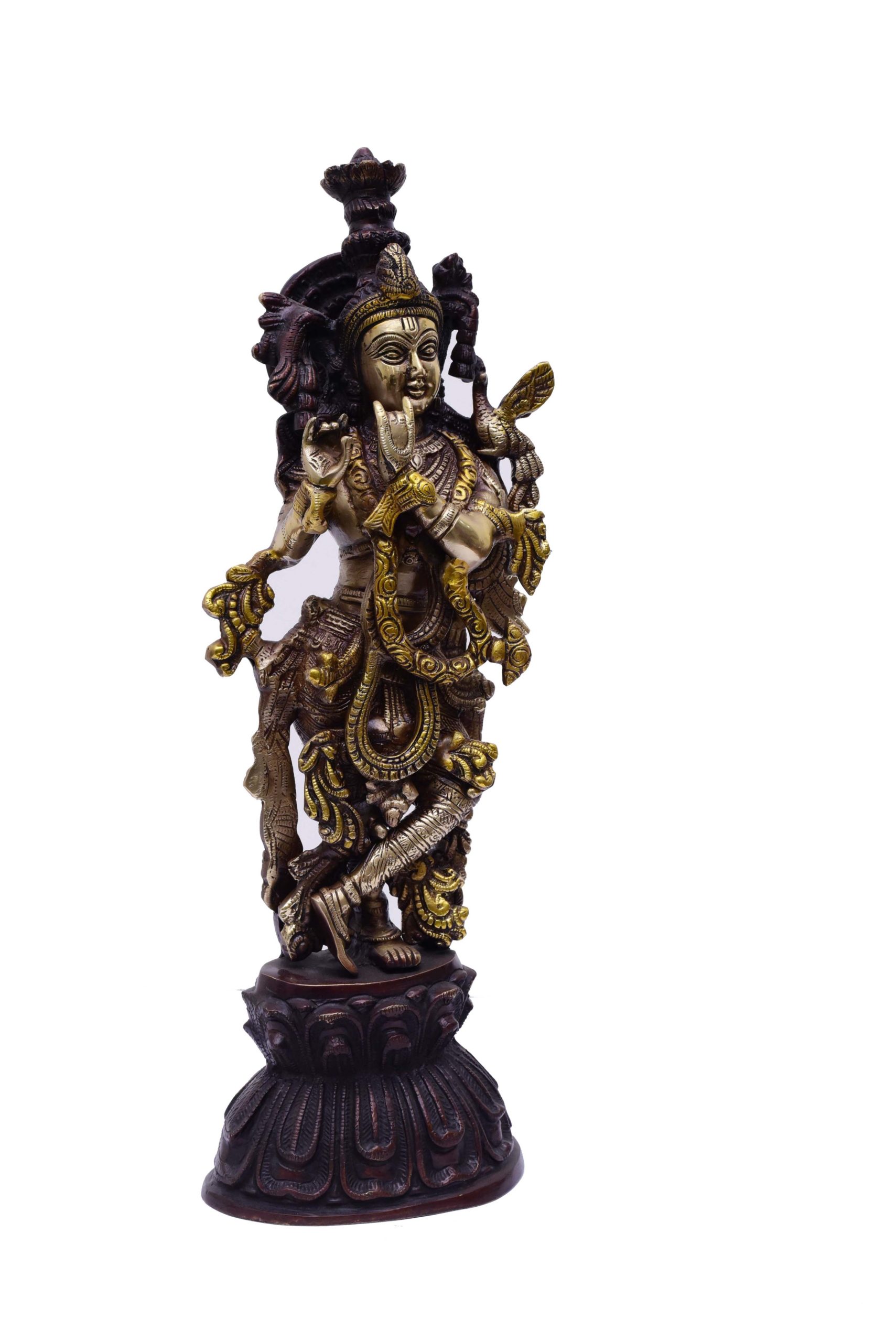 Brass krishna statue #PIK-7001