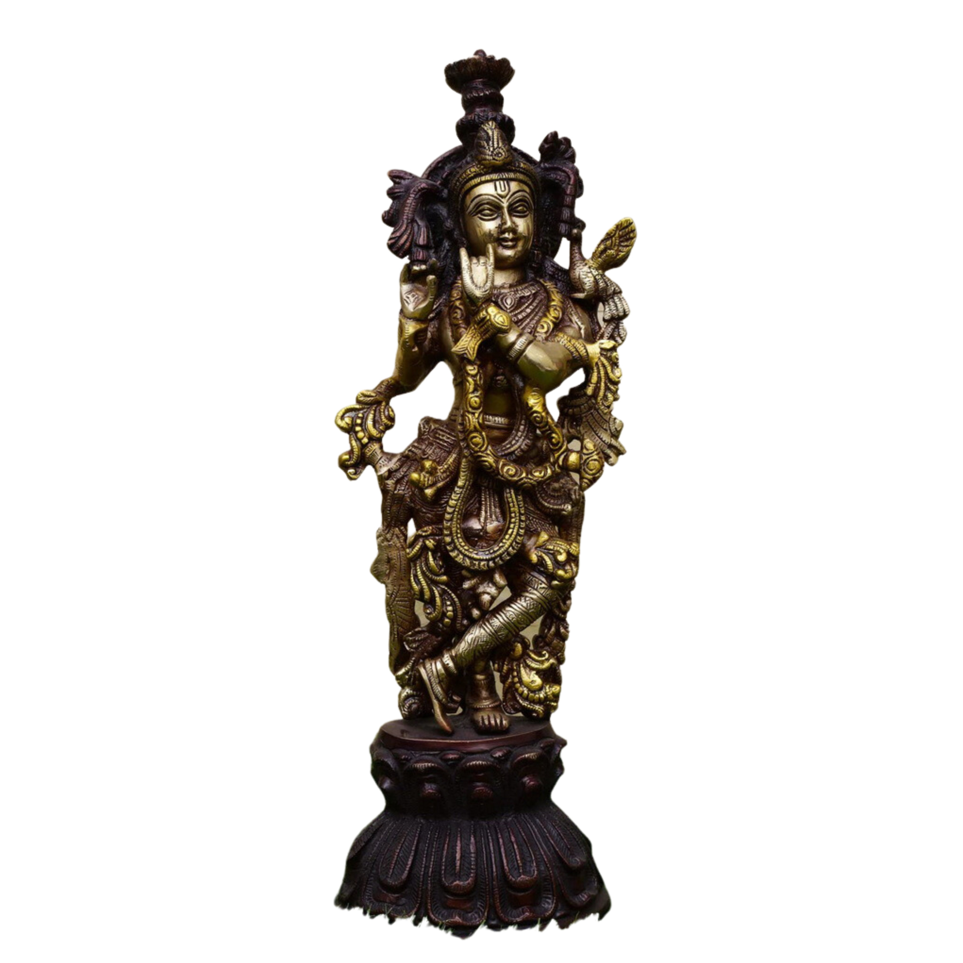 Brass krishna statue #PIK-7001