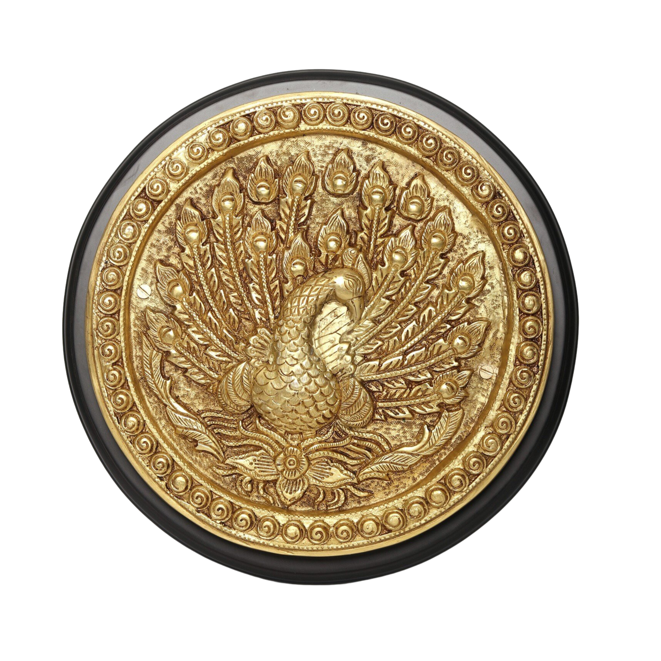 Dancing Peacock Wall Hanging | Brass and Wood