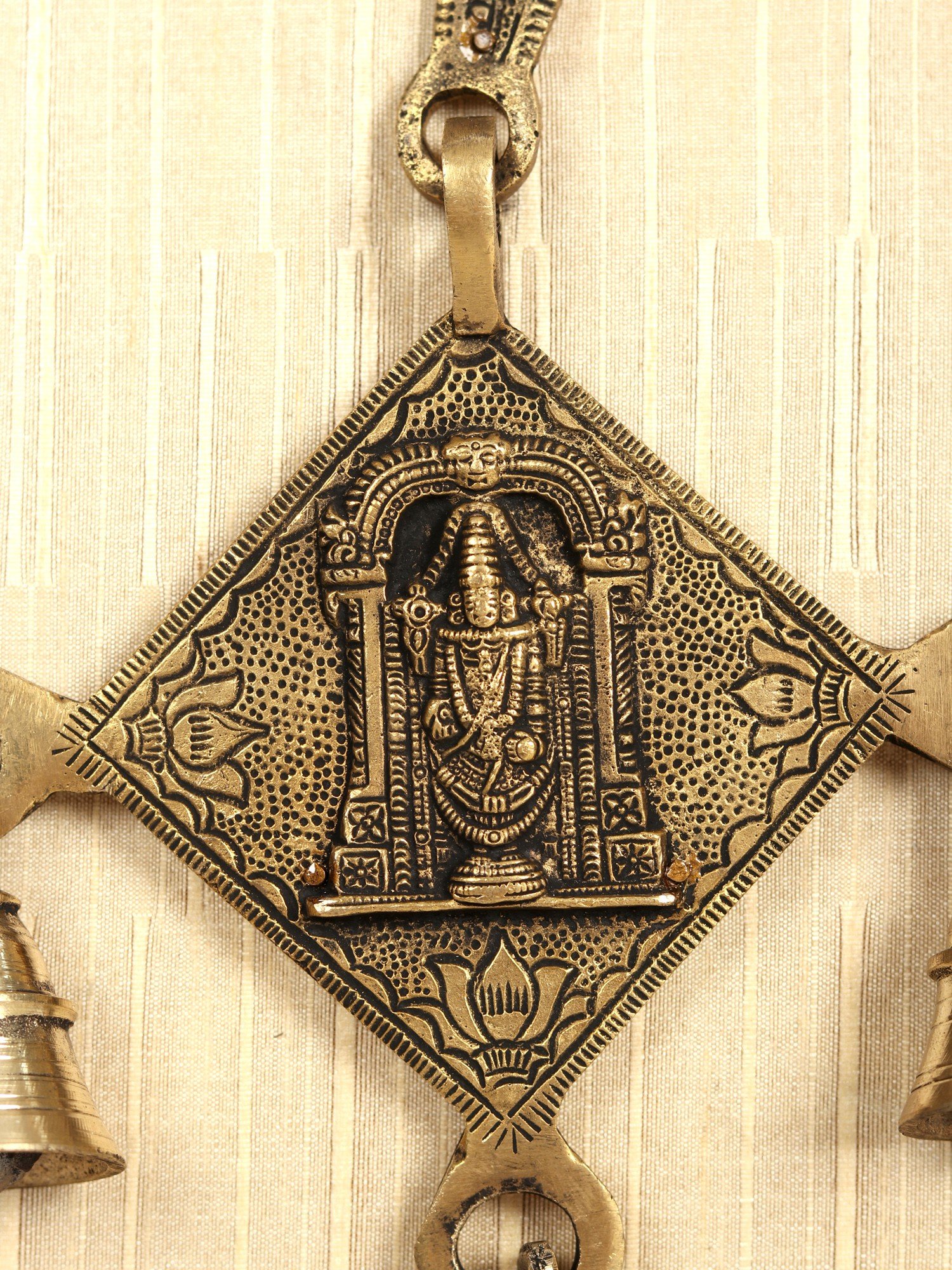  Wooden Framed Lord Venkateshwar Wall Hanging In Brass | Wall Decor #PIF-1163