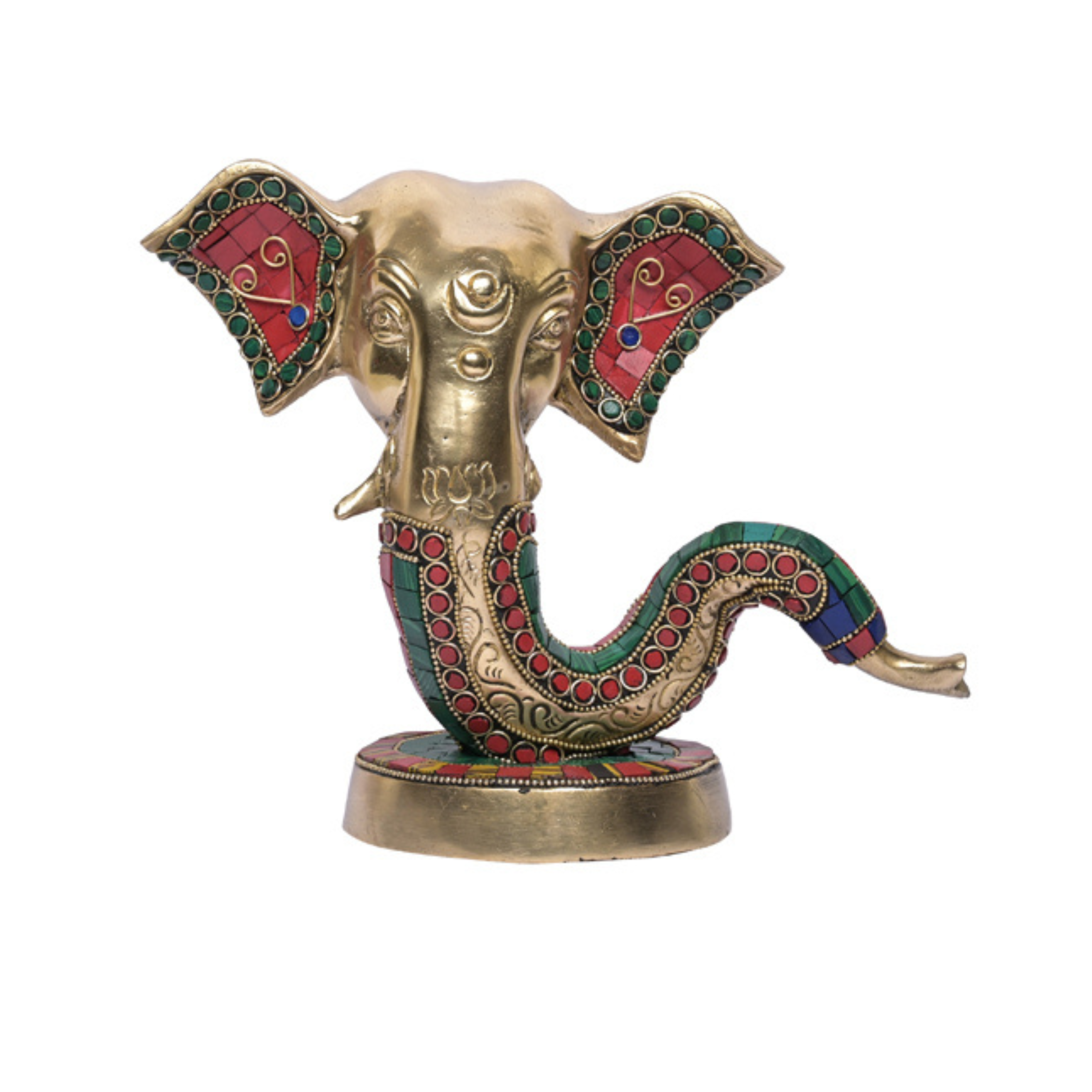 Brass Modern Ganesha stone finishing #PIG-1024