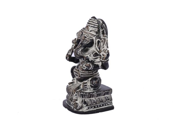   Brass Setting Ganesha Roily Black Finish #PIG-1025