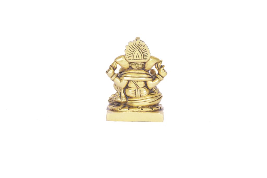 Brass Sitting Ganesha Statue #PIG-1026