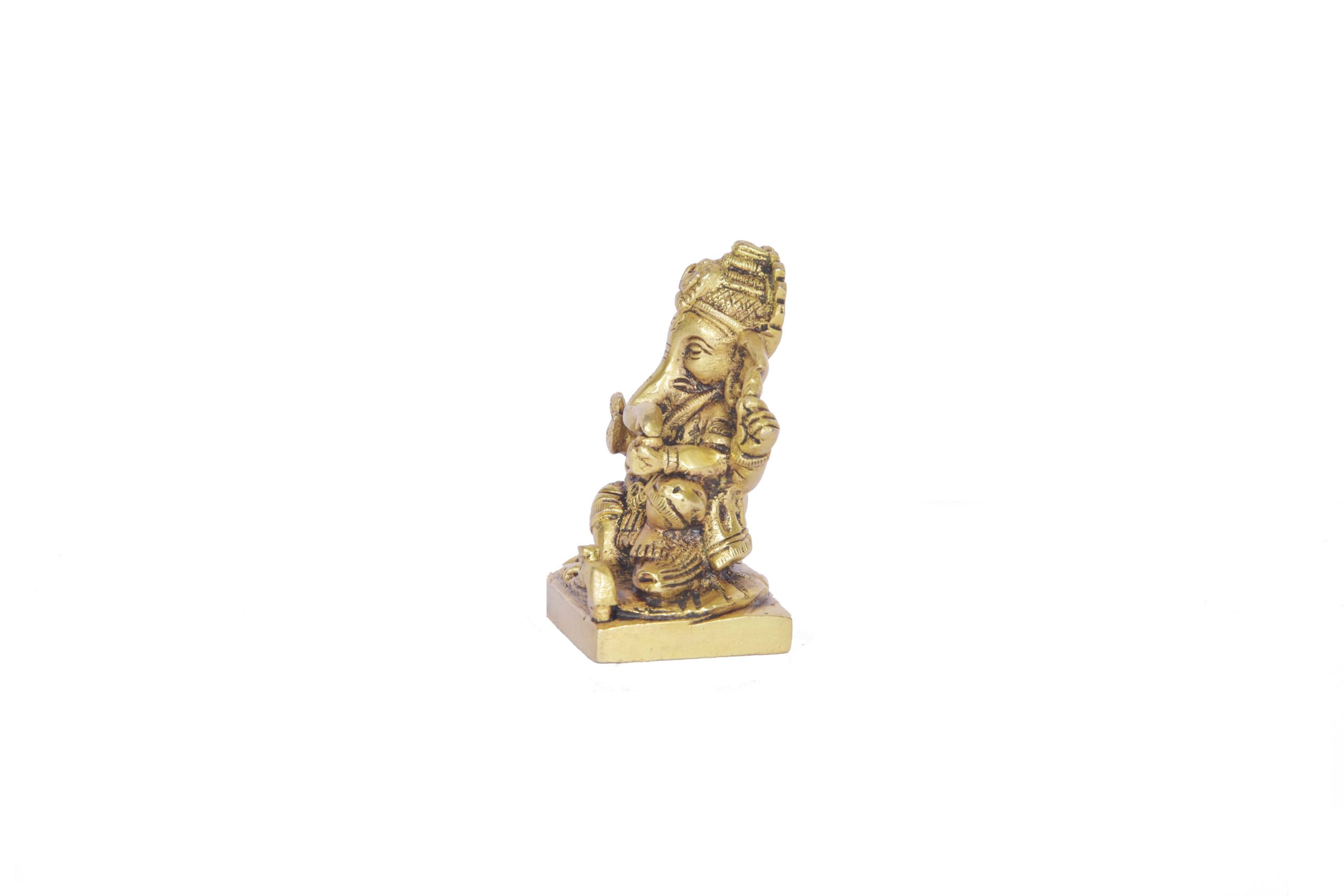 Brass Sitting Ganesha Statue #PIG-1026