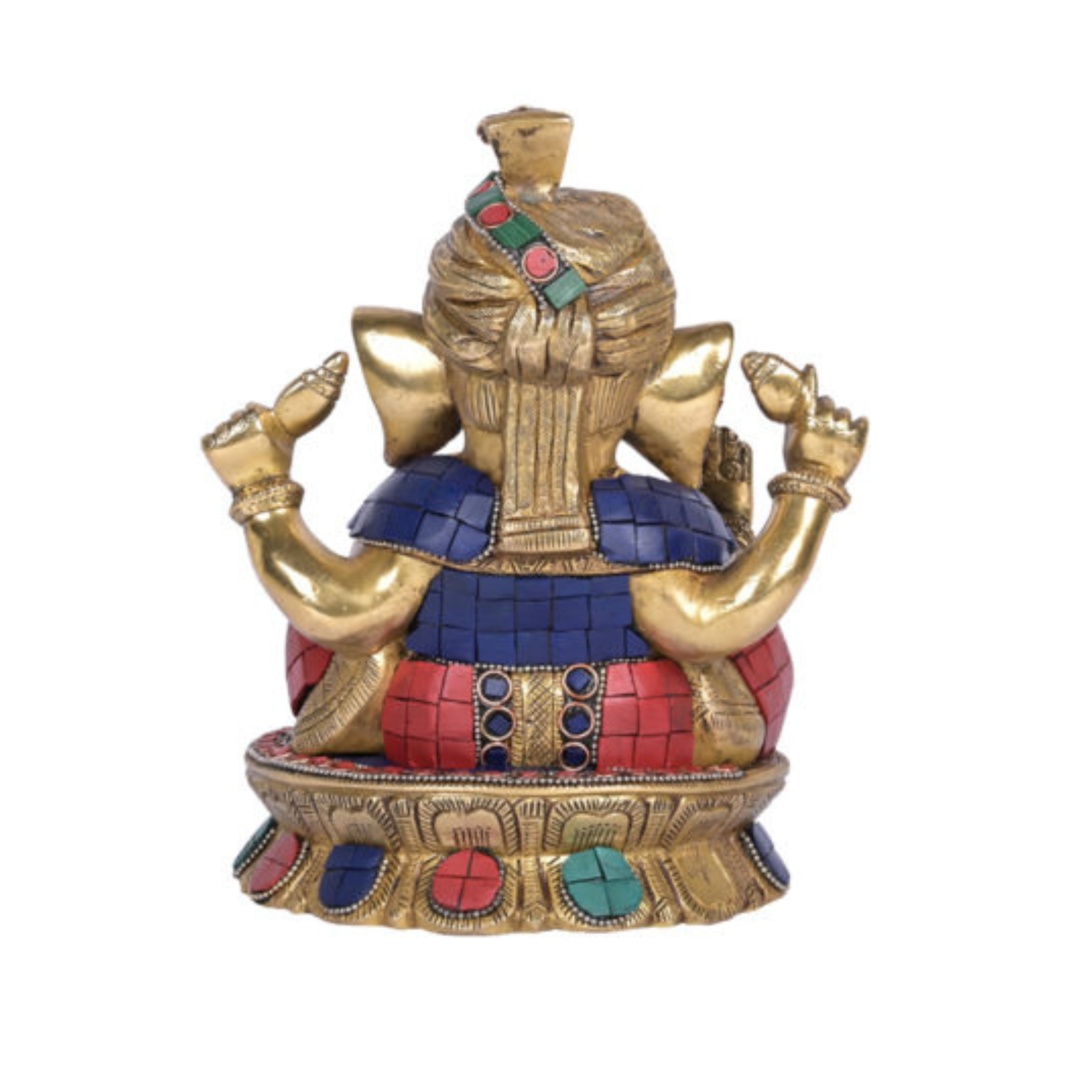 Brass Stone sitting Ganesha #PIG-1027