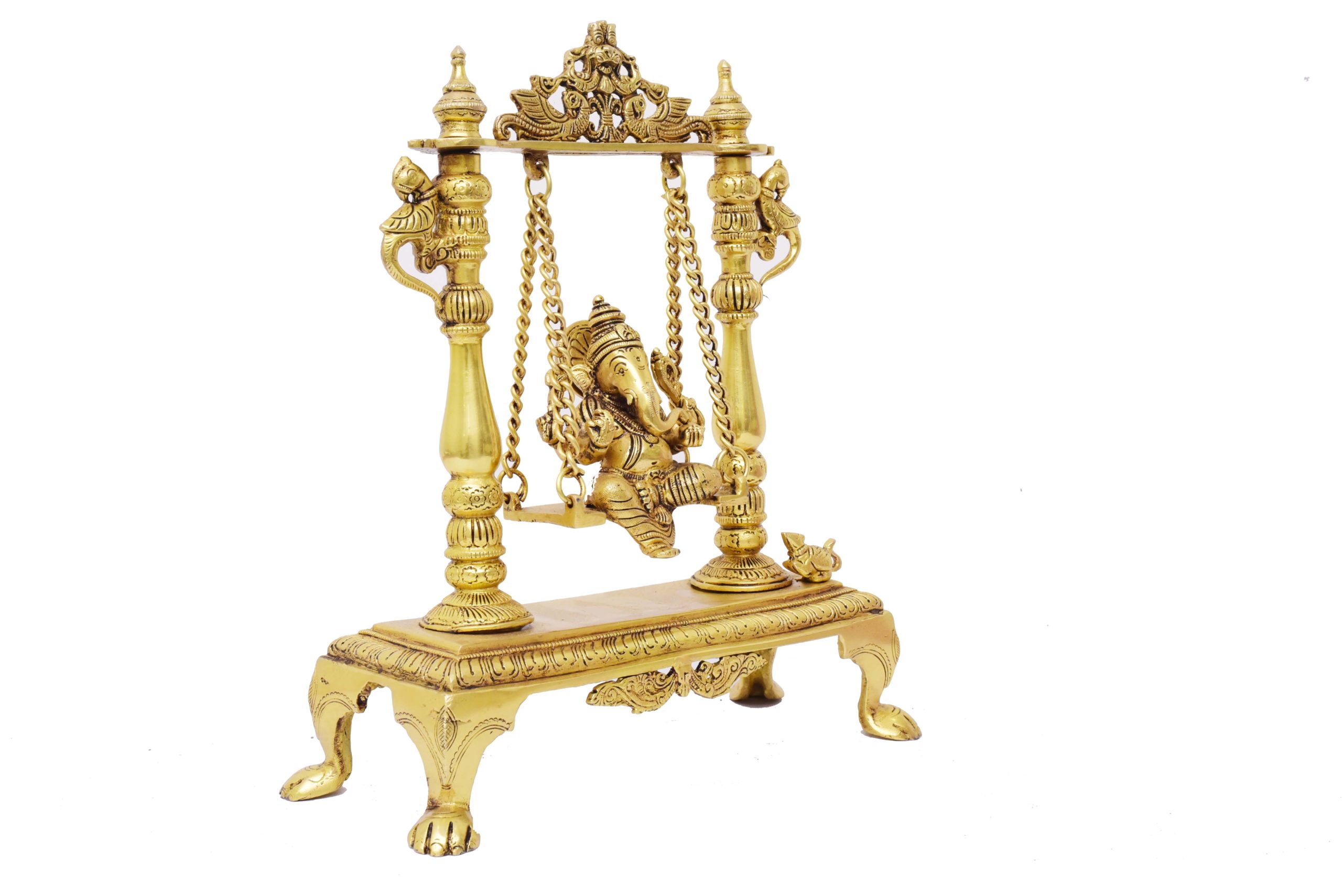 Golden Brass lord Ganesha Jhula #PIG-1038