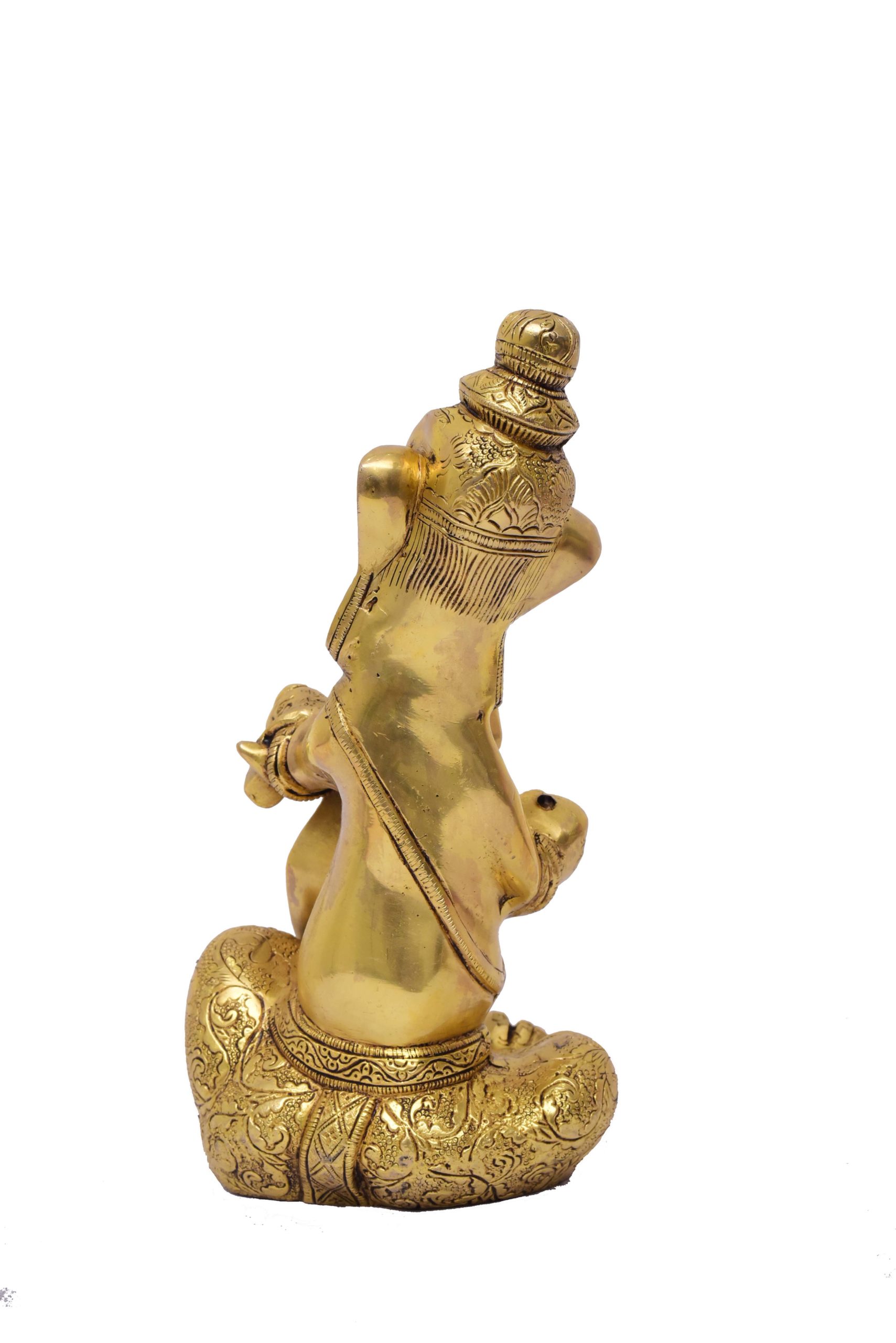 Golden Brass Lord Ramayana Ganesha Modern one #PIG-1039