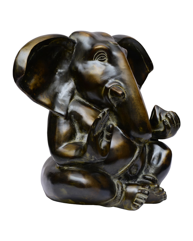  Lord Color Brass Statue Ganesha #PIG-1043