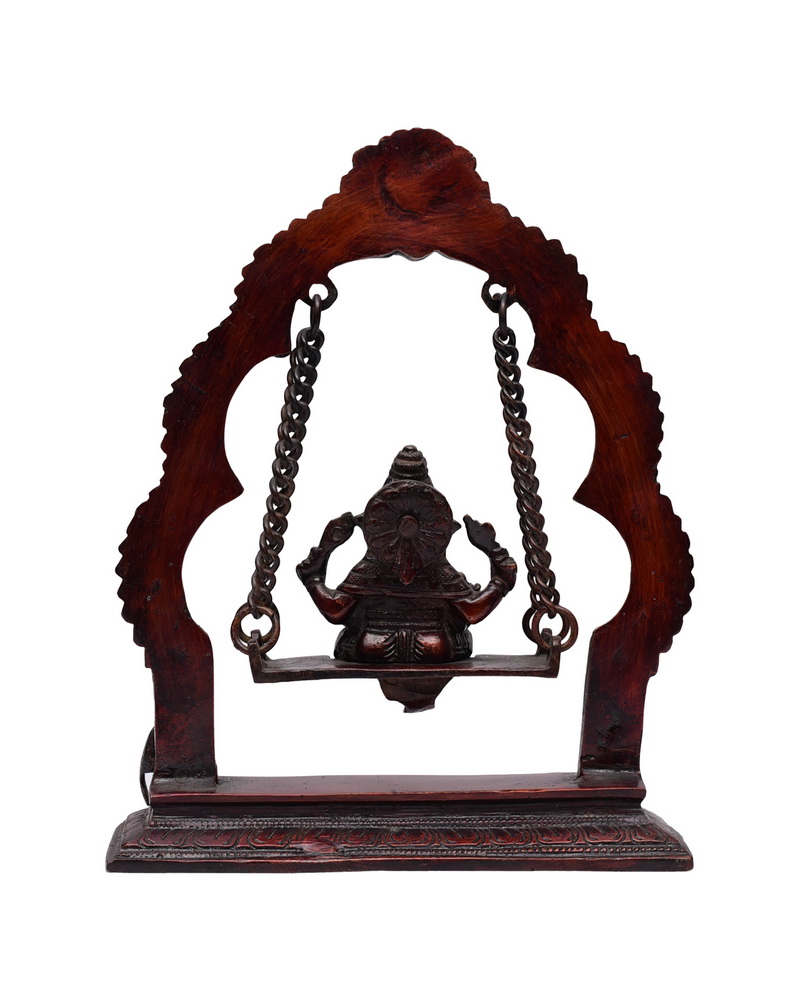 lord Ganesh Jhula Brass Statue #PIG-1042