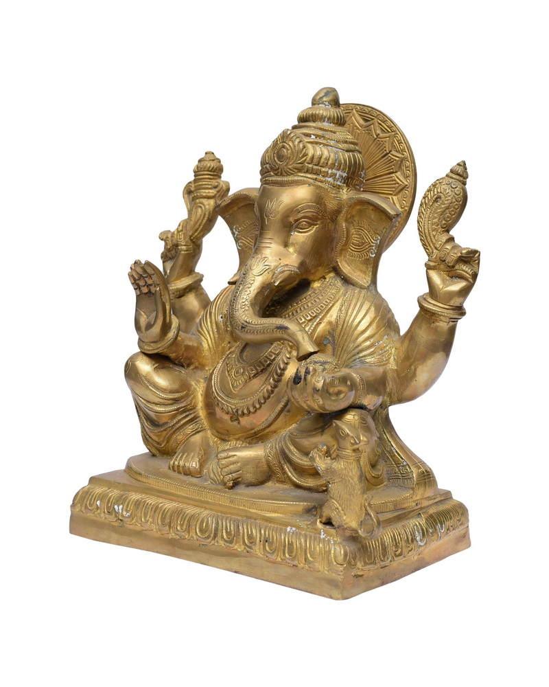 Lord Ganesha Brass Statue #PIG-1049