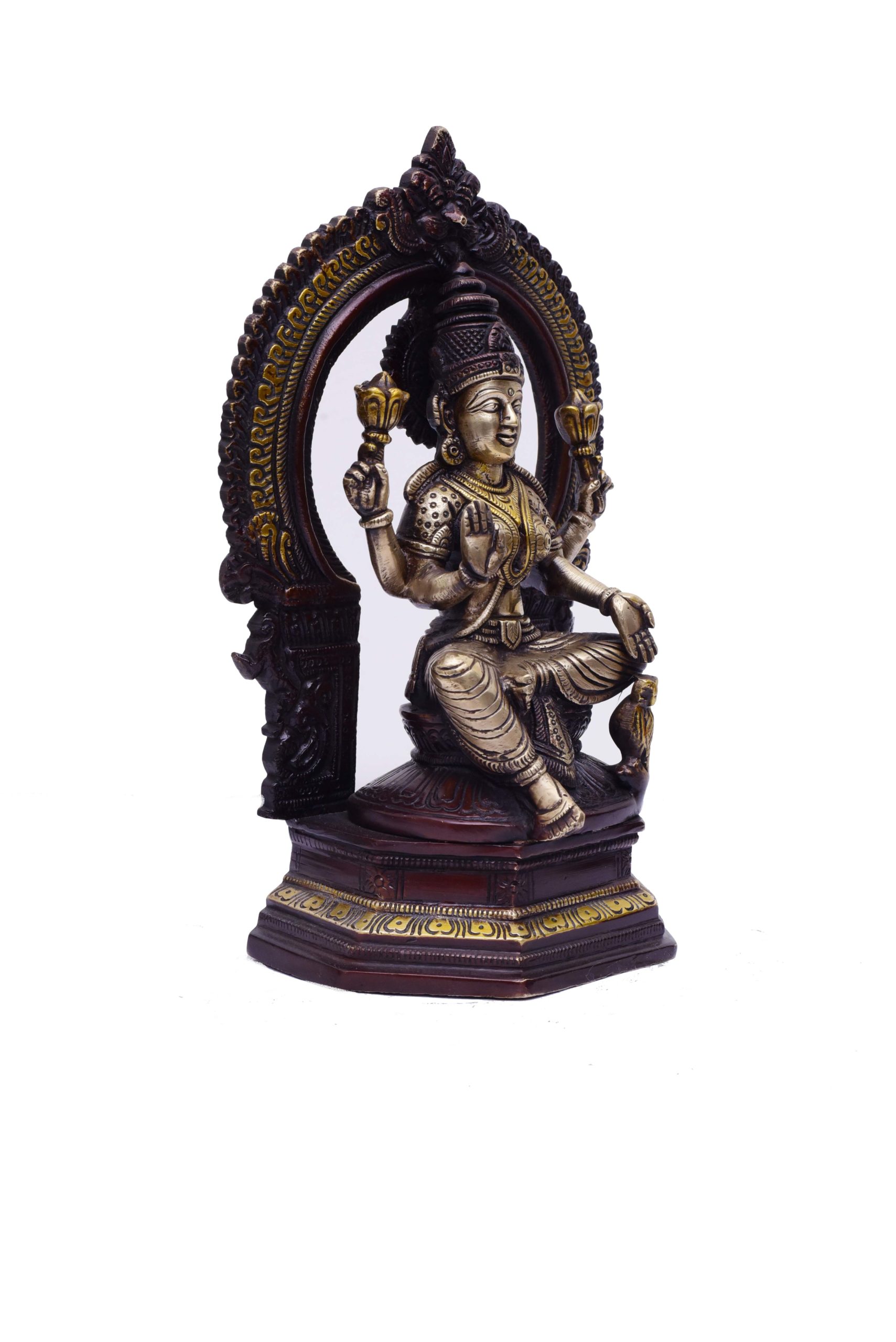 Brass laxmi Ganesh Saraswati Statue . Antique color Finish Lakshmi Ganesh Saraswati #PILGS-8001