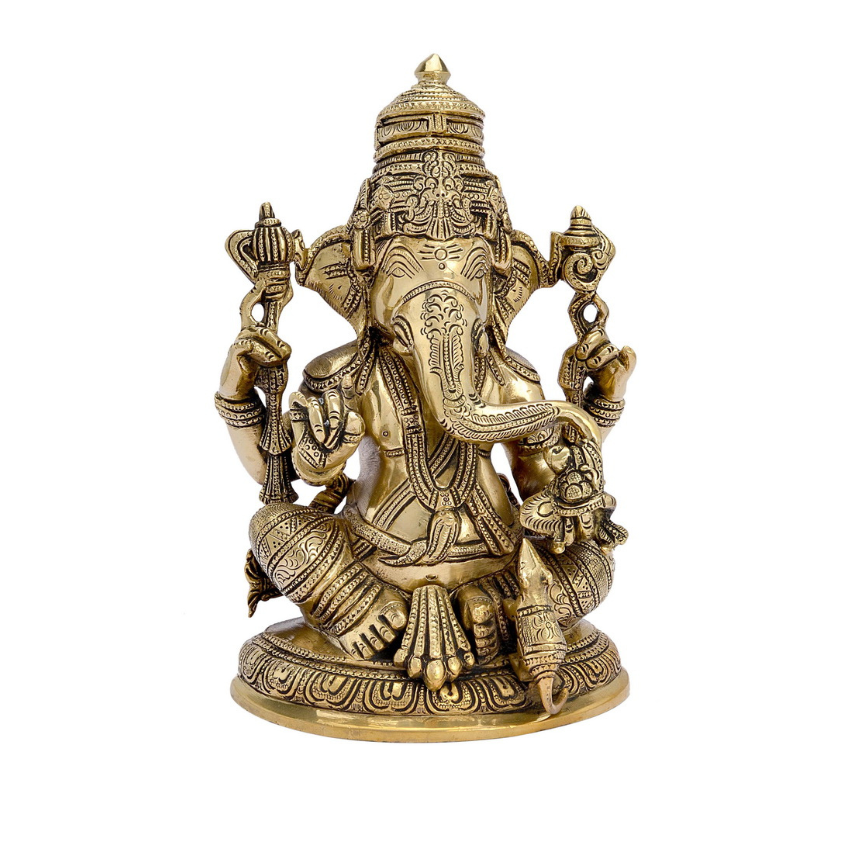  Lord Ganesha Brass Statue Decorative Showpiece Made of Brass In Antique Finish Home Décor #PIG-1033