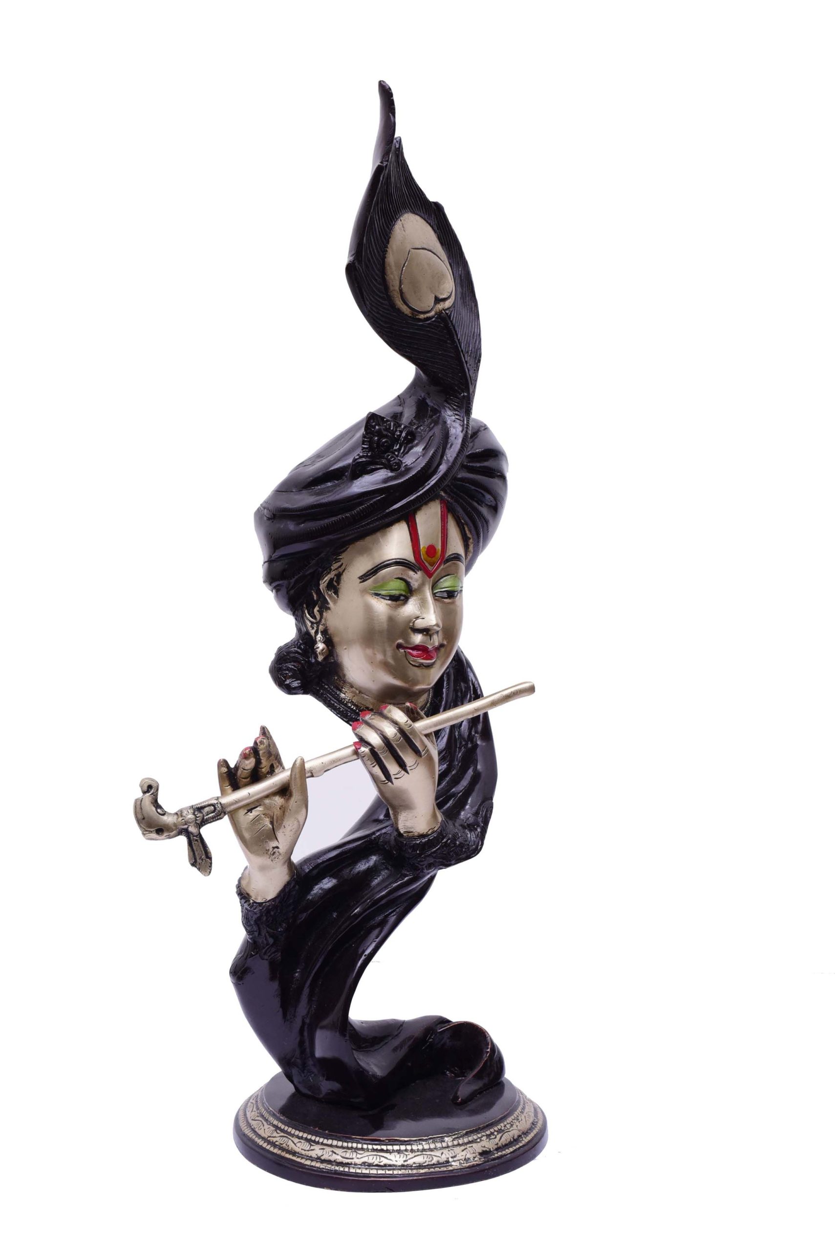 Lord Modern Krishna Playing Flute .. Brass Statue #PIK-7010