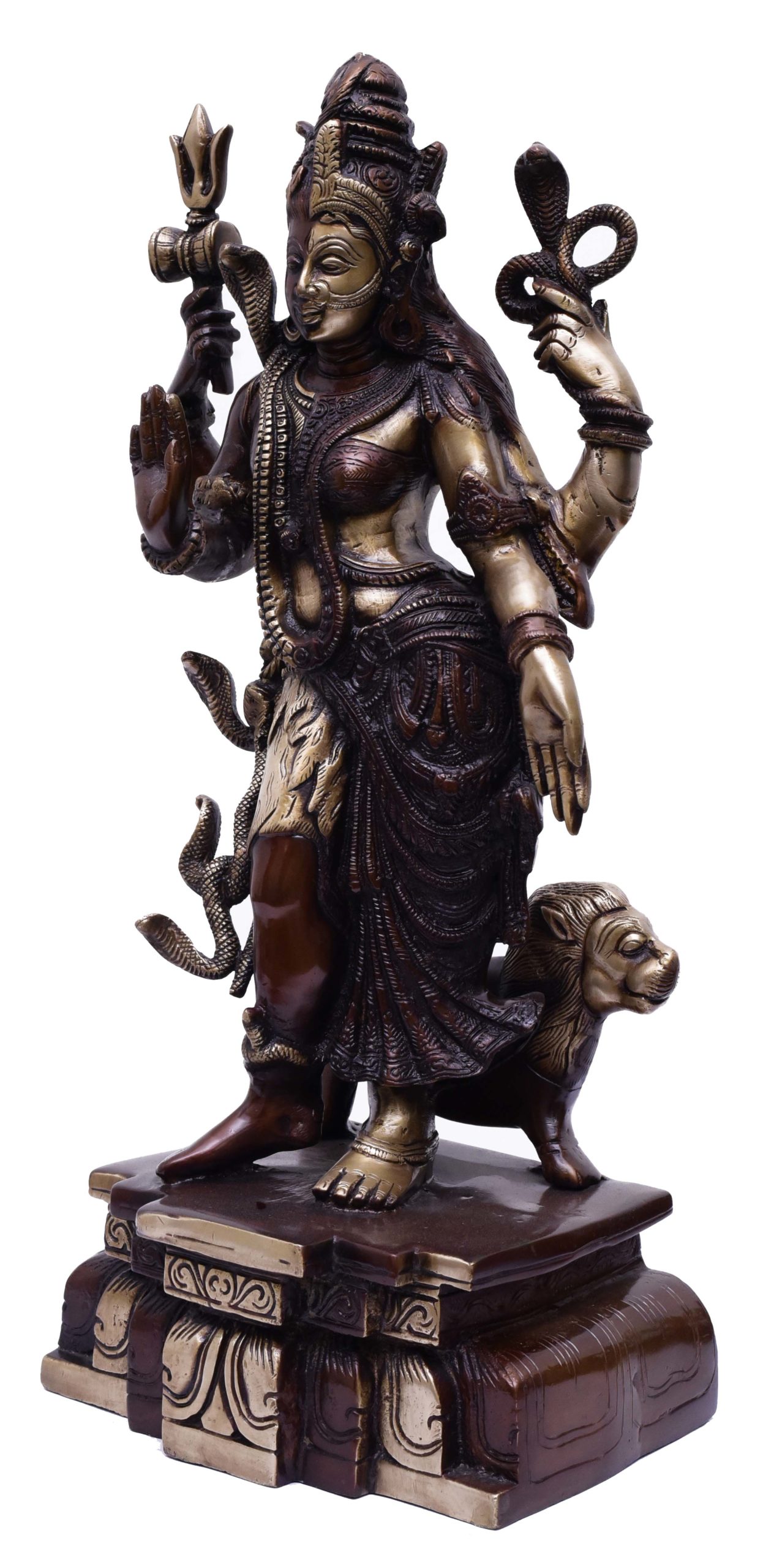   Brass Lord Shiva and Ardhanarishvara Statue #PISV-1202