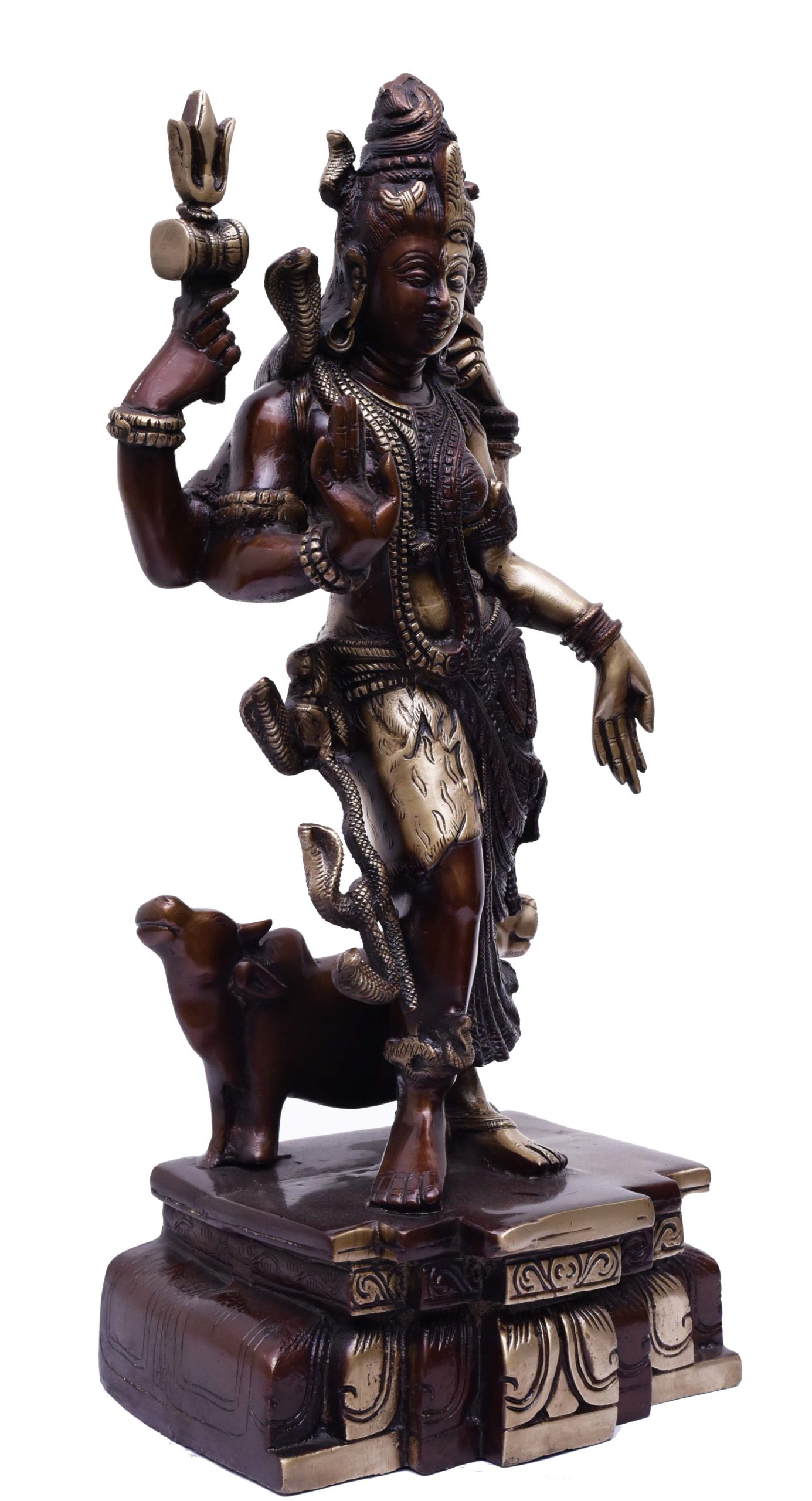   Brass Lord Shiva and Ardhanarishvara Statue #PISV-1202