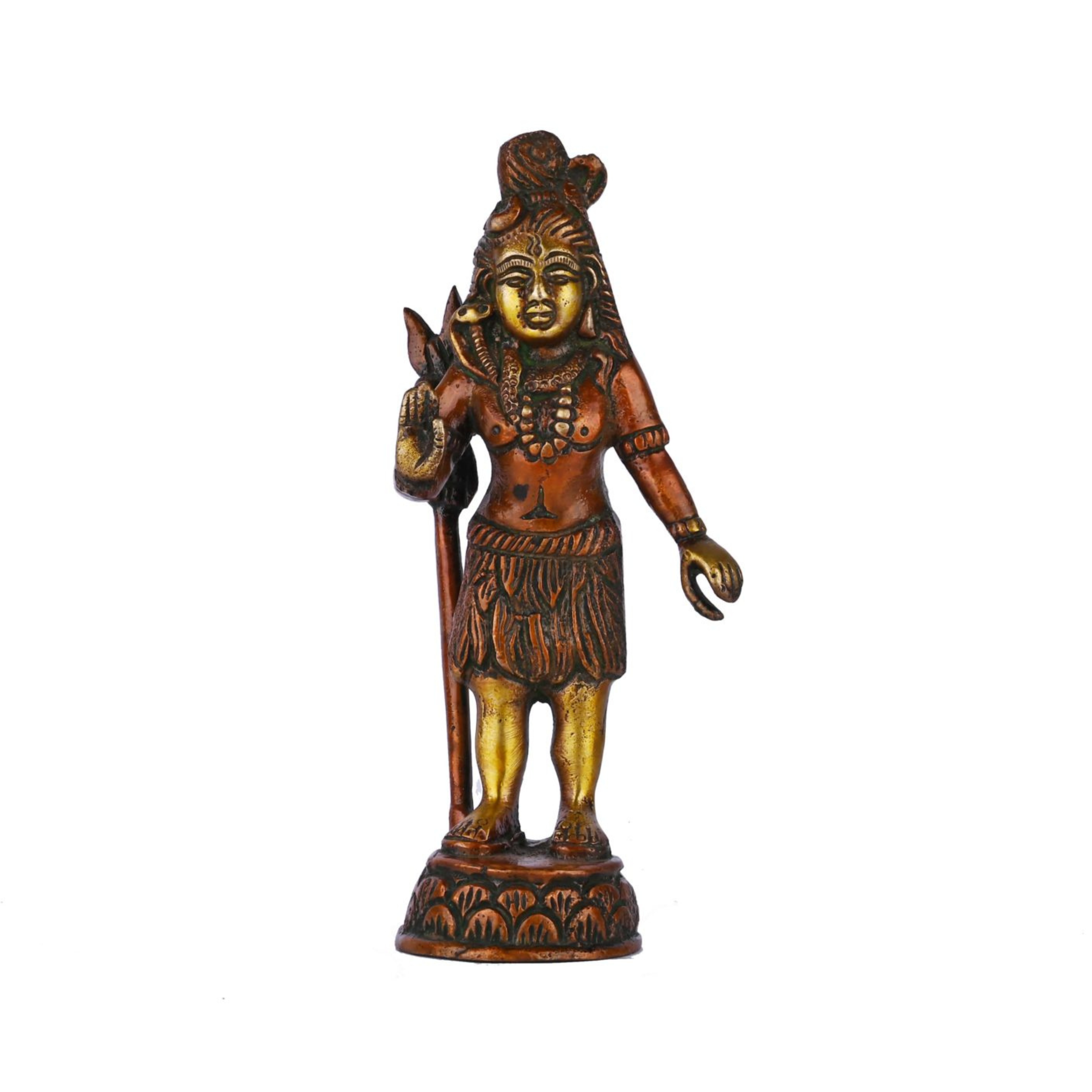 Lord Shiva Soled Brass Statue #PISV-1204