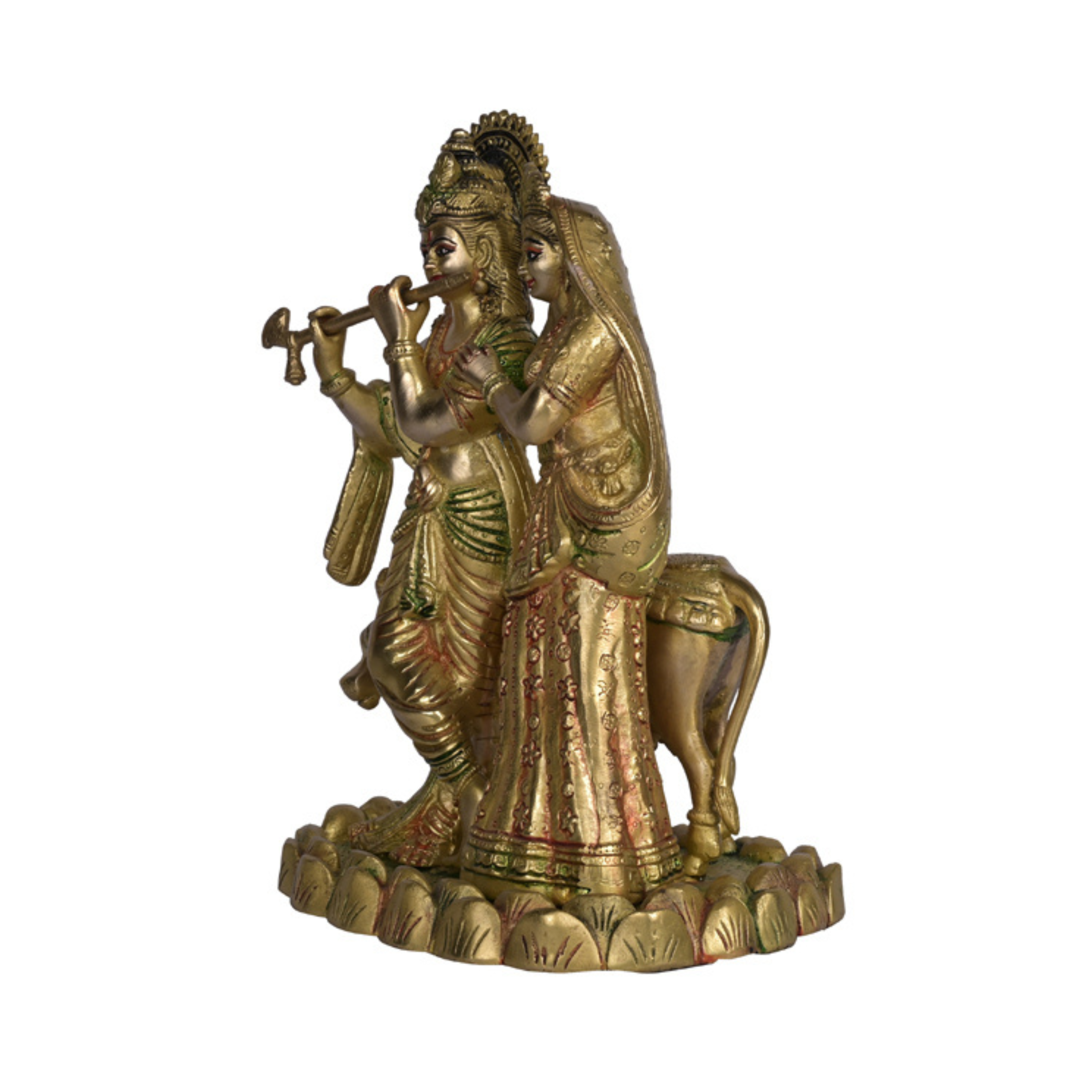 Brass Radha Krishna Statue decor #PIRK-1303