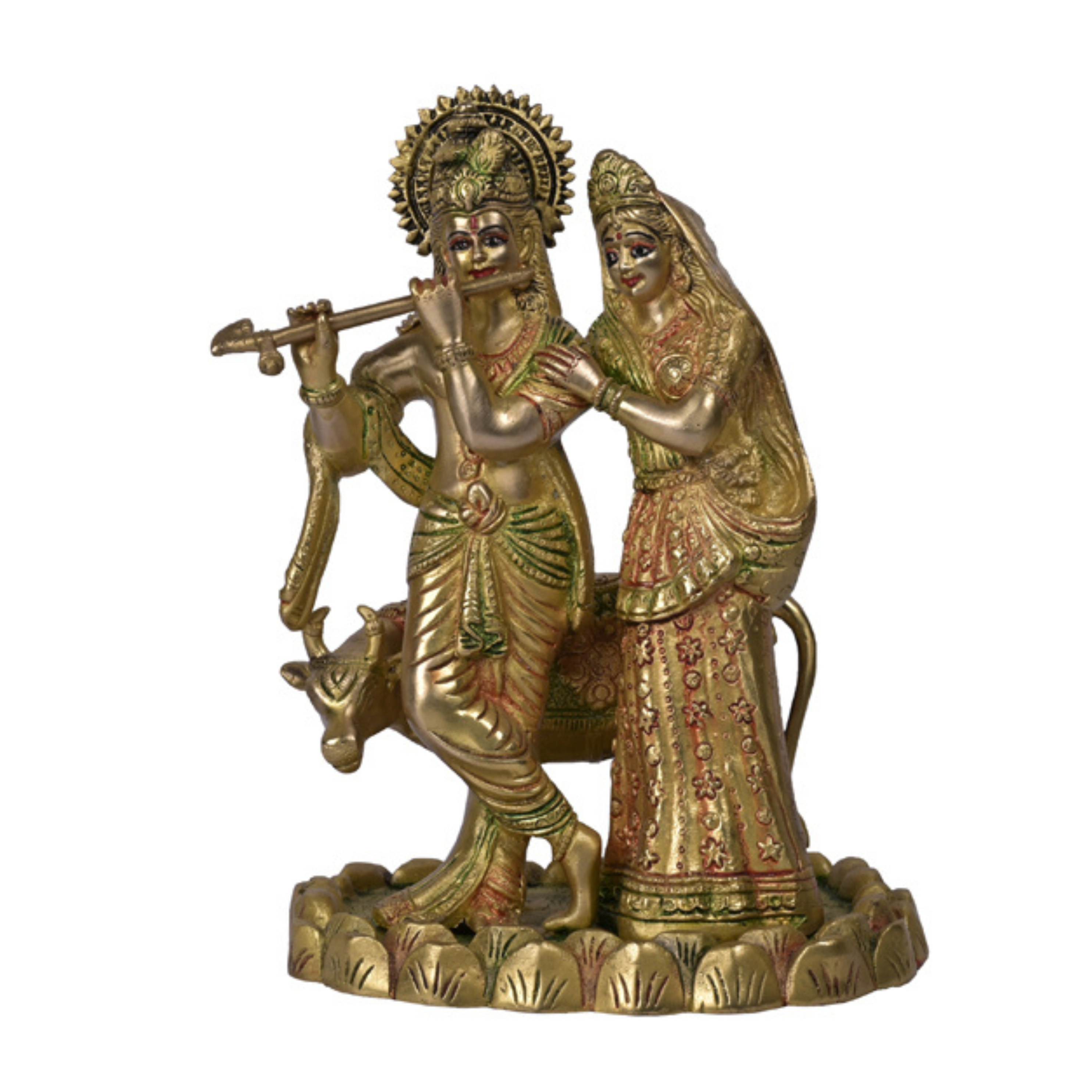 Brass Radha Krishna Statue decor #PIRK-1303