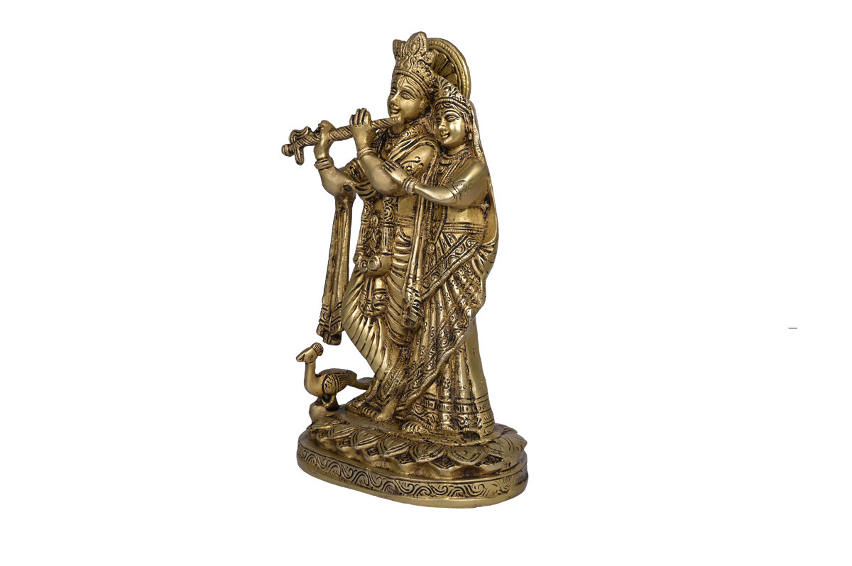 Lord Radha Krishna To Gather Brass Statue  #PIRK-1305