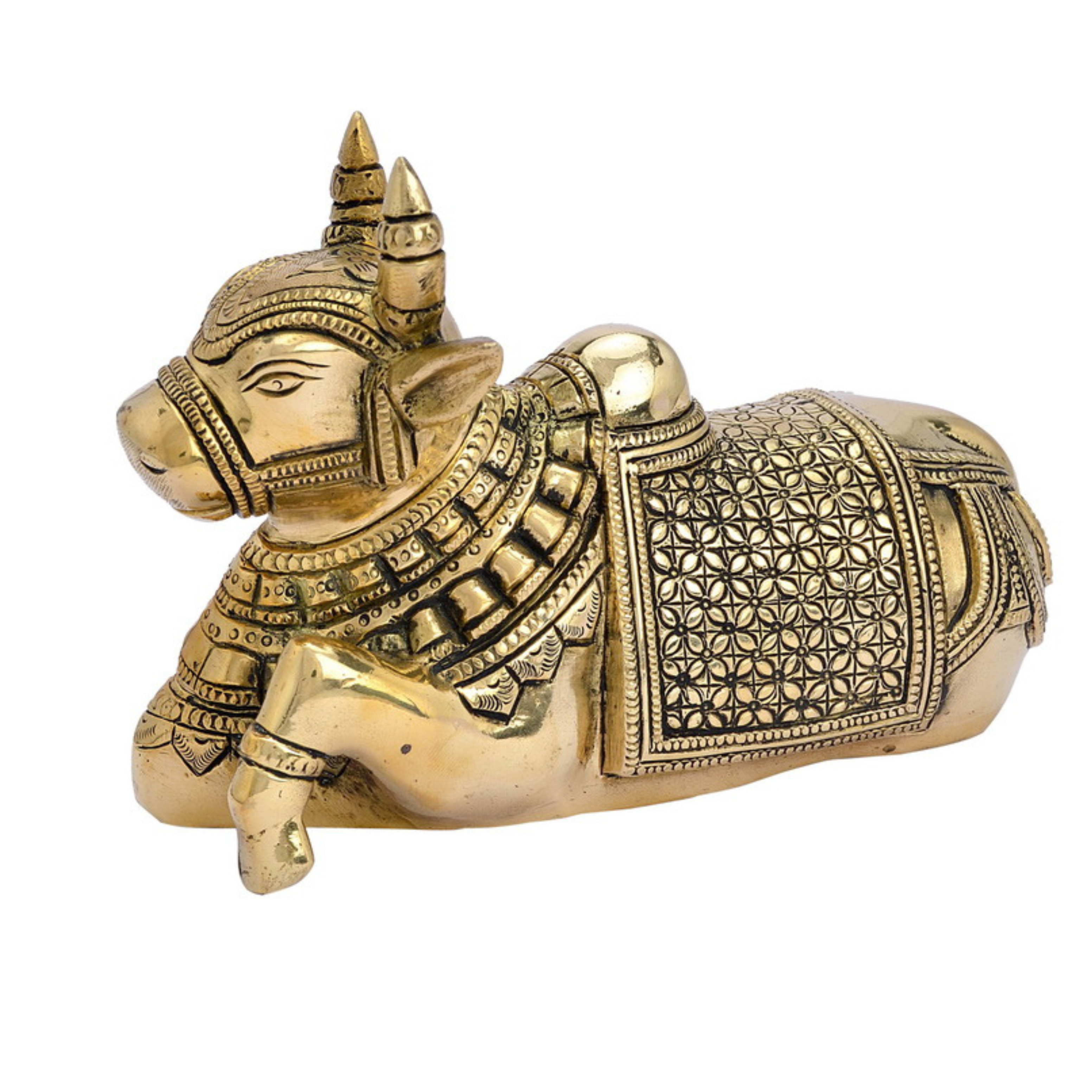 Brass Lord Shiva Sitting Nandi #PIC-1512