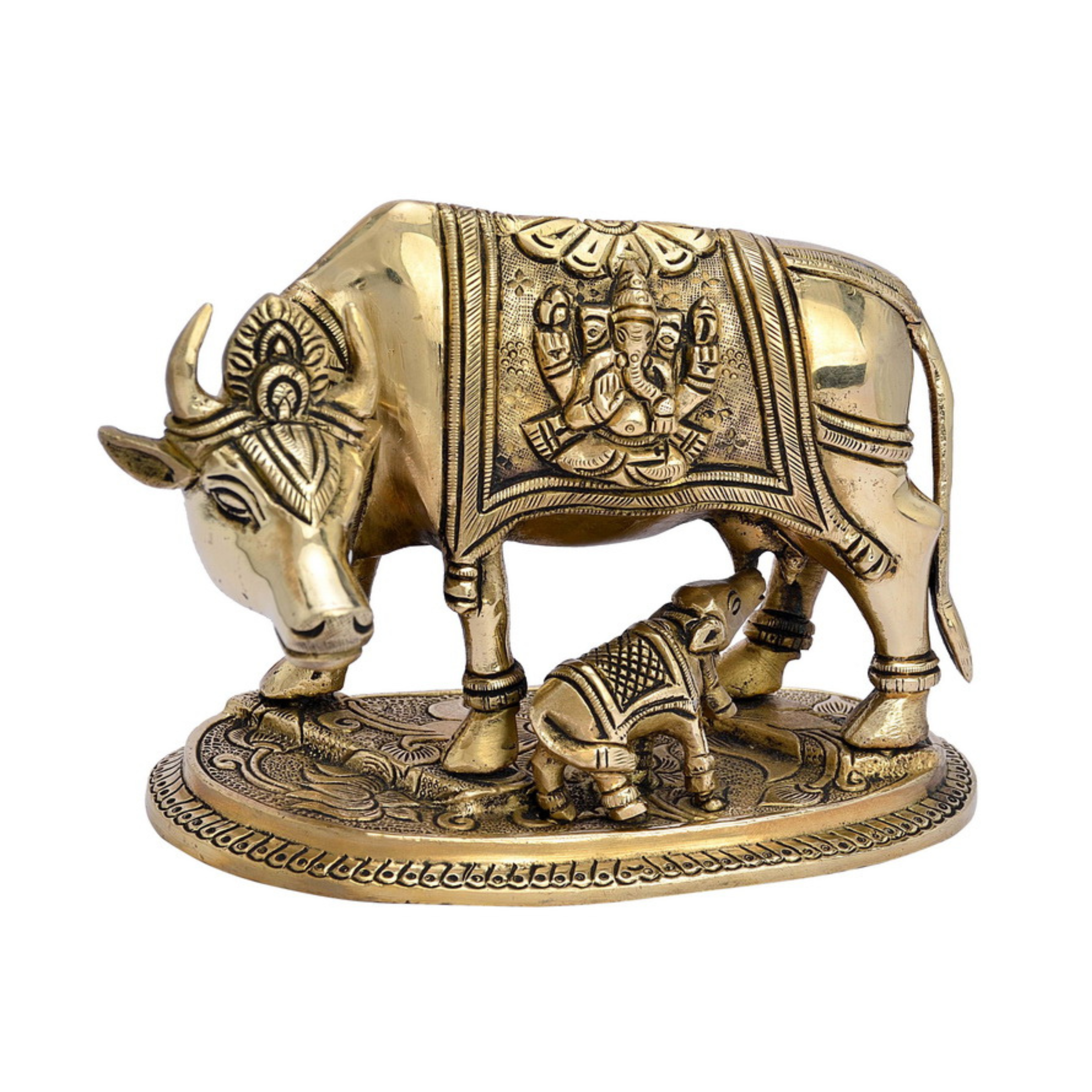 Brass Cow with Calf #PIC-1507