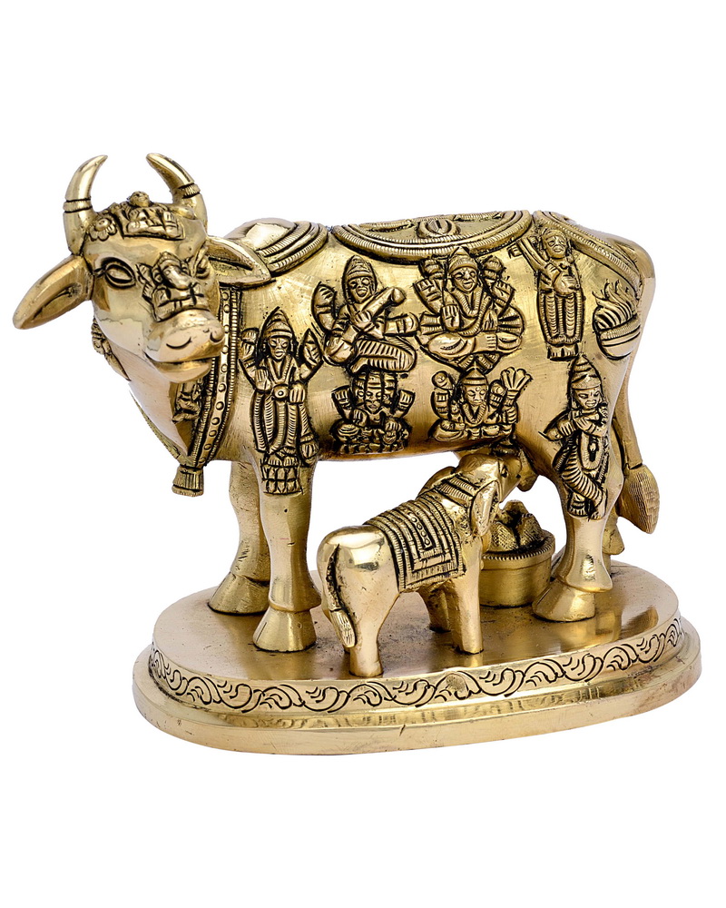 Brass Cow with Calf #PIC-1506