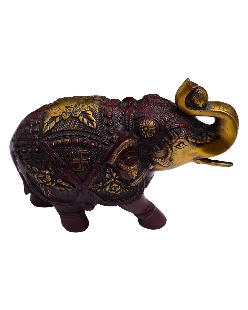 Maharaja Elephant Design Brass Showpiece #PIAS-11259