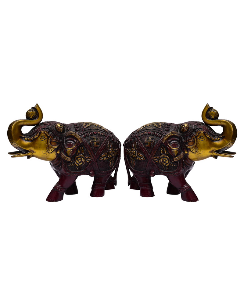 Maharaja Elephant Design Brass Showpiece #PIAS-11259